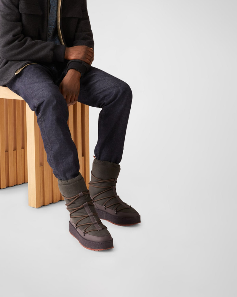 Loro Piana Men & apos;s Cashmere Drawcord Winter Boots outlook