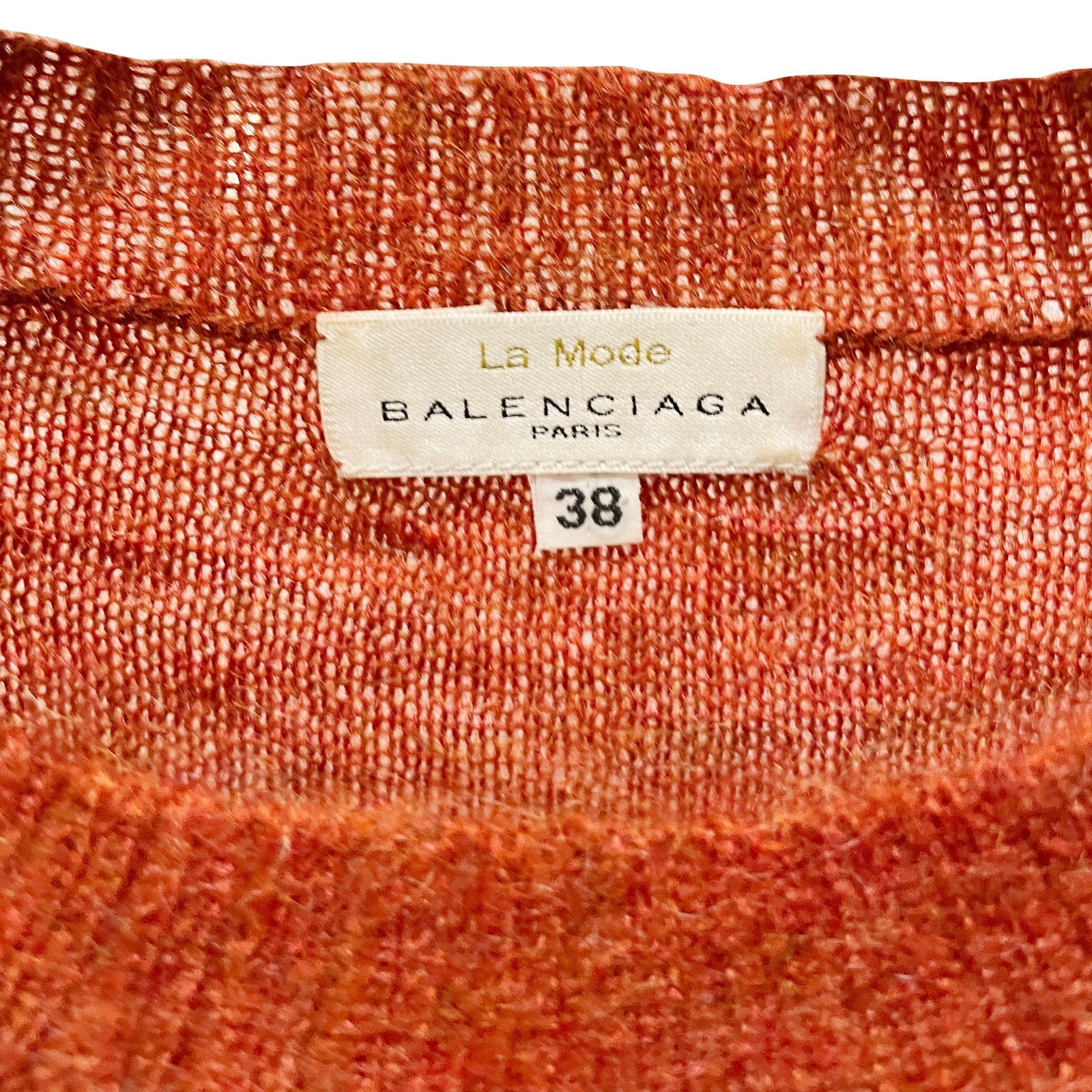 Balenciaga Cropped Wool Sweater - Burnt Sienna - 3