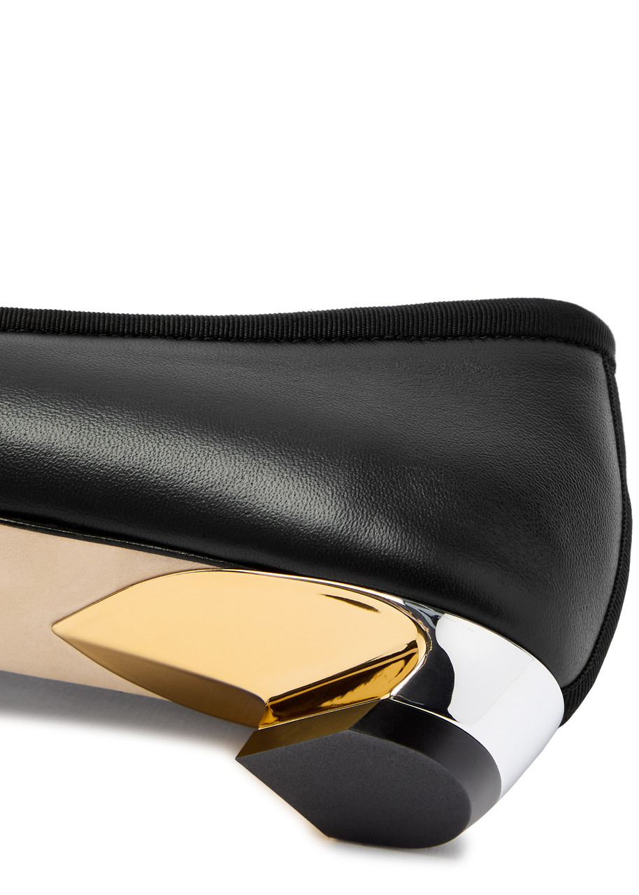 Alexander Mcqueen Armadillo 20 Leather Ballet Pumps - 4