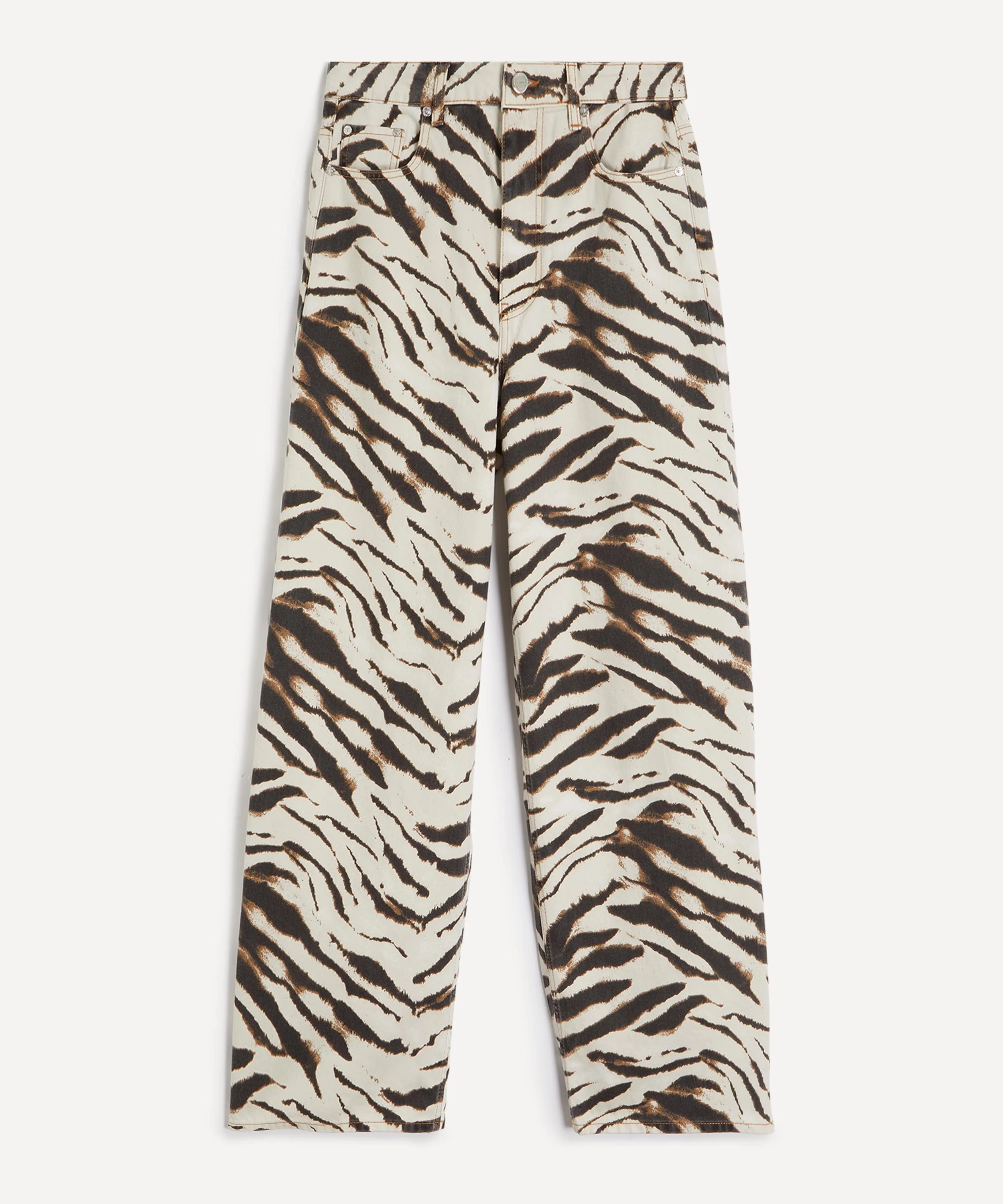 Printed Lari Straight-Leg Jeans - 1