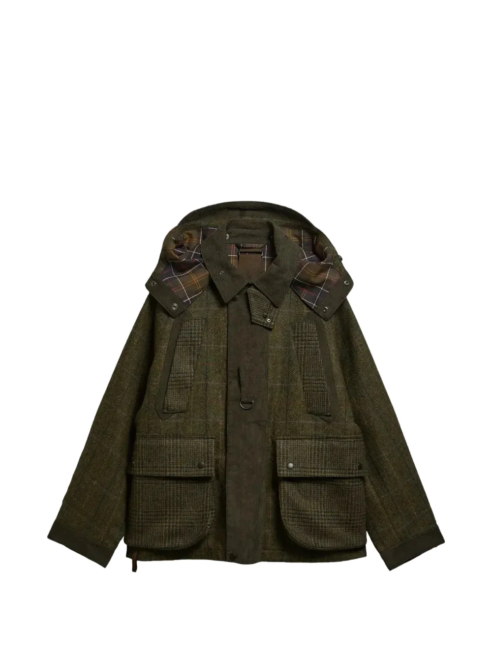 X NORBIT CHECK-PATTERN WOOL JACKET - 1