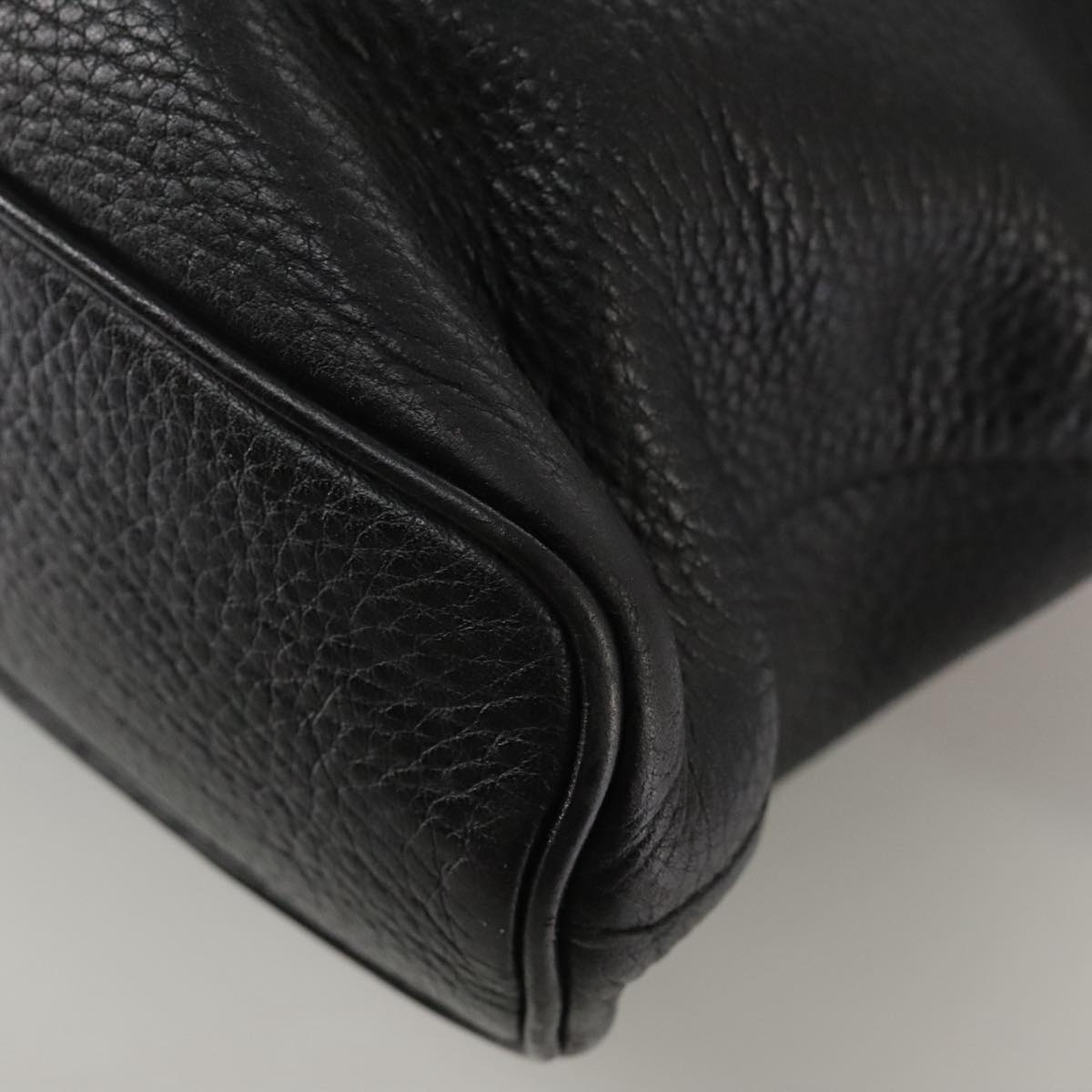 Burberry Hand Bag Leather Black Gold - 13