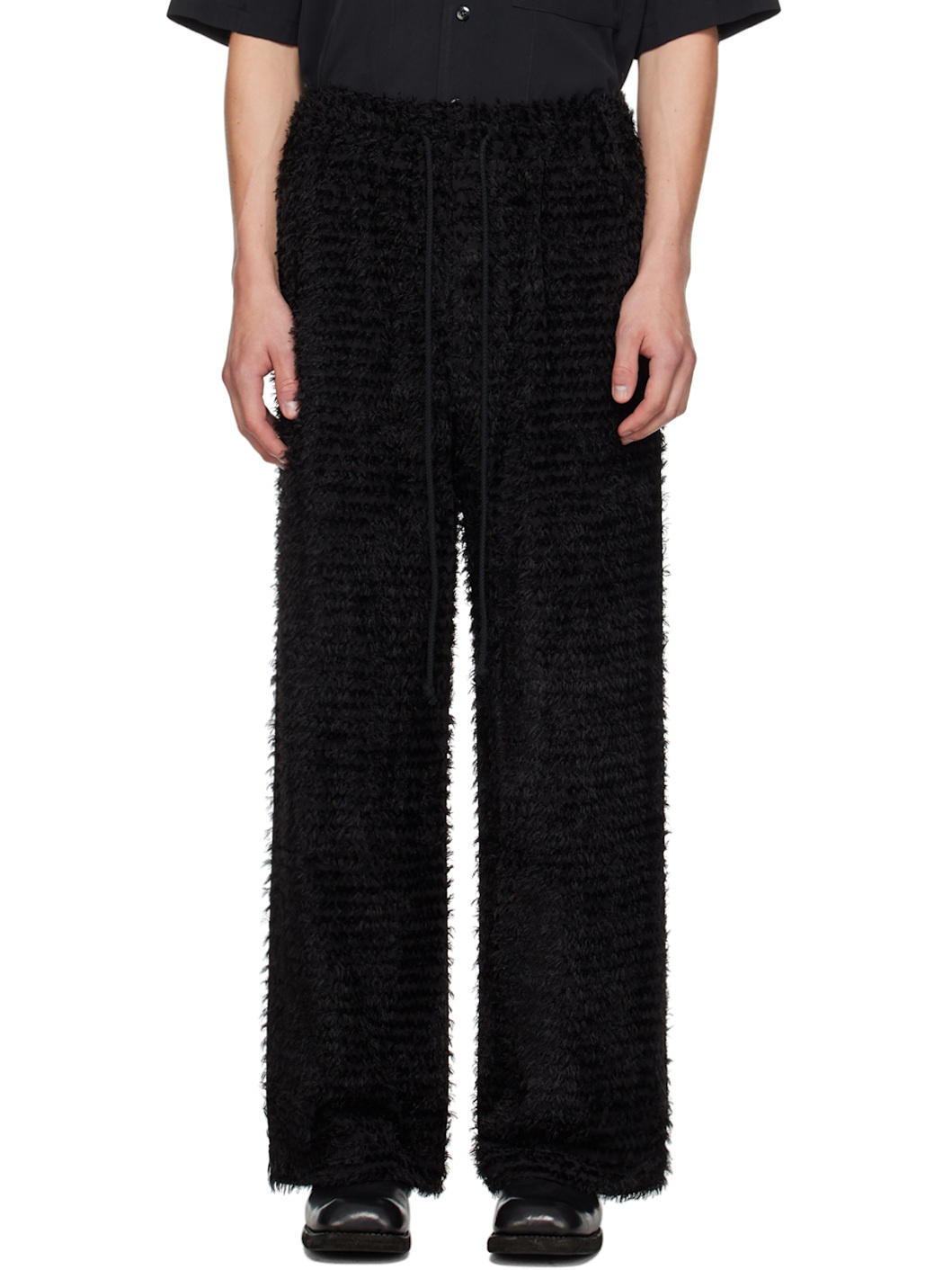 Black Relaxed Lounge Pants - 1