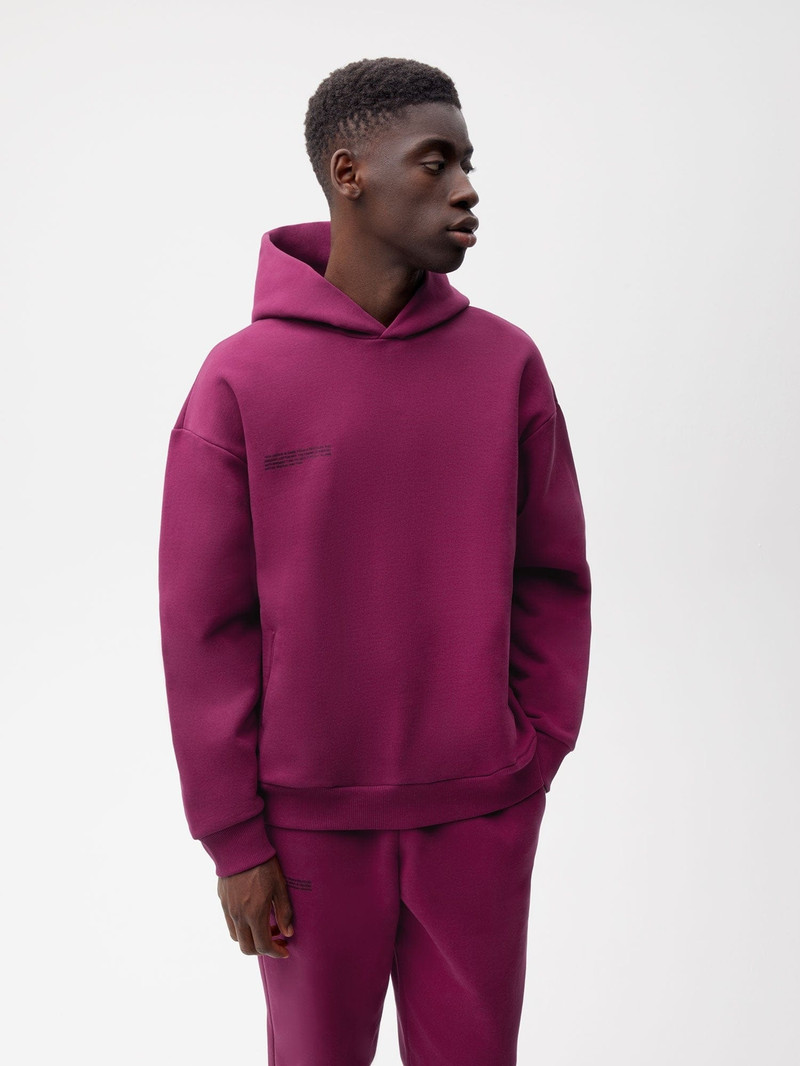 PANGAIA Mens 365 Heavyweight Hoodie - Plum Purple outlook