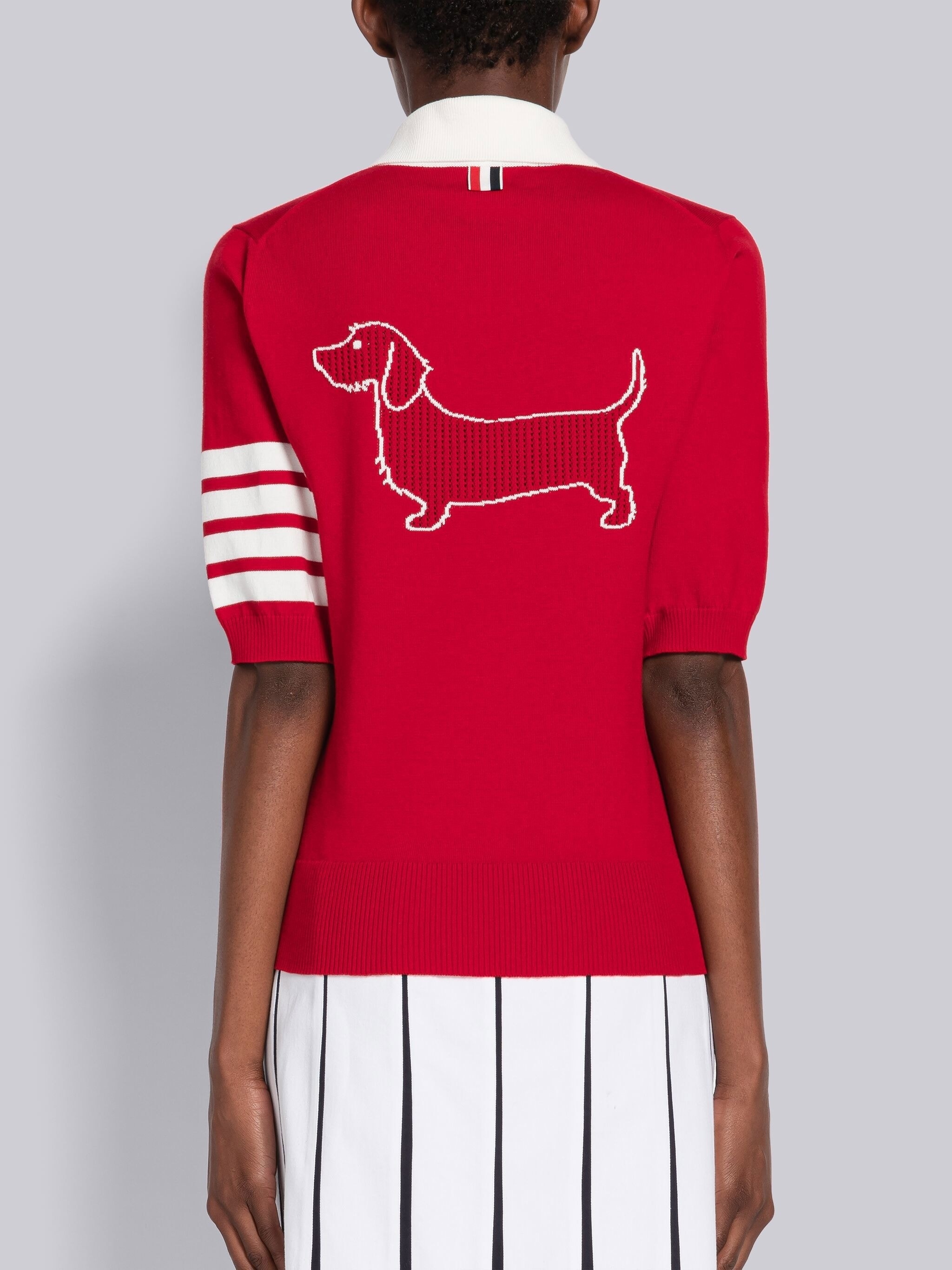Cotton Hector Pointelle 4-Bar Polo - 3