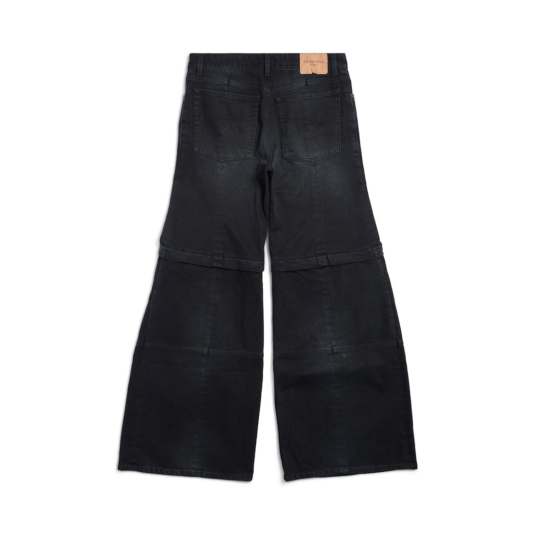Women's Flared Cargo Pants in Black - 6