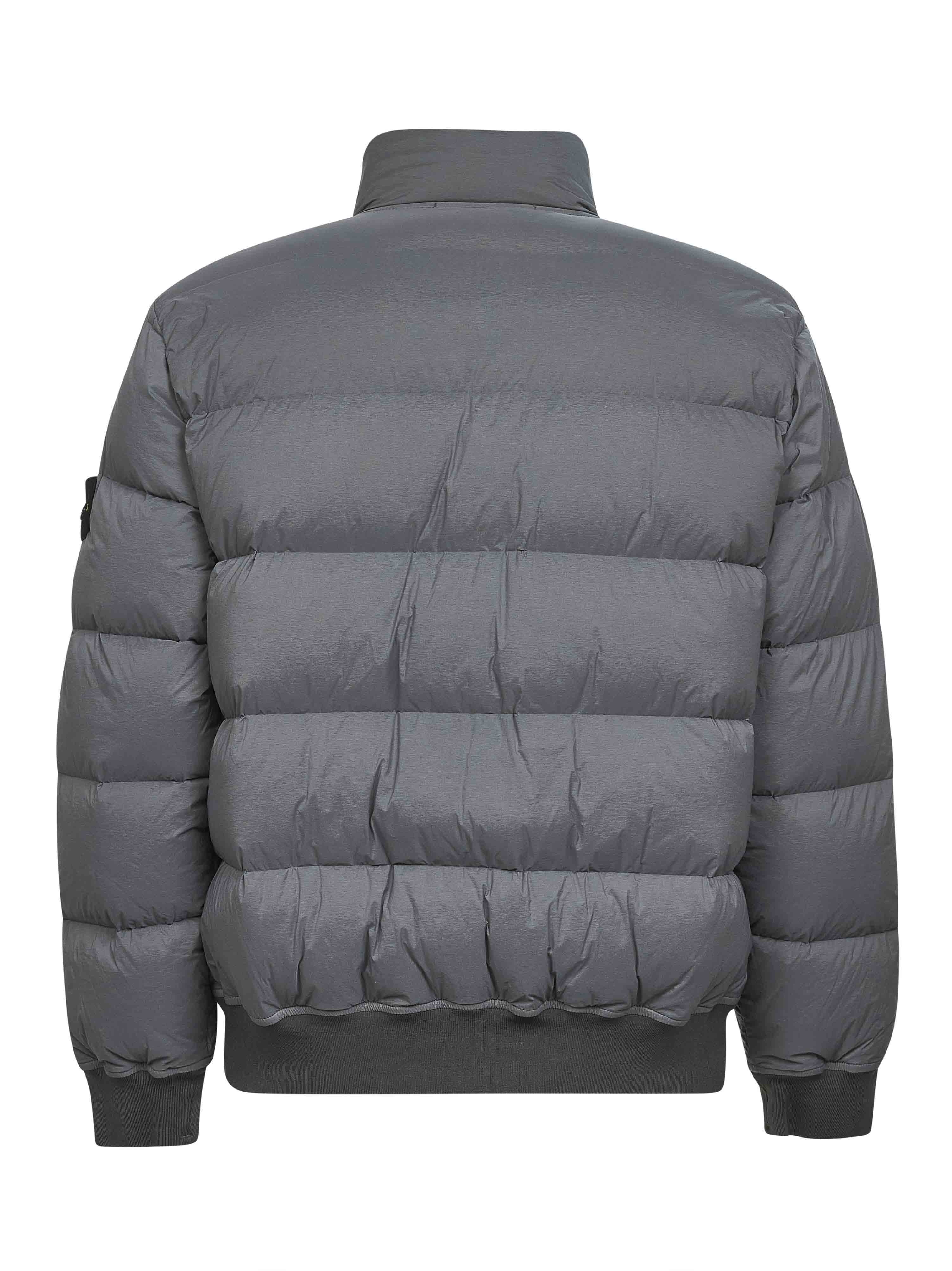 Grey DOWN-TC stretch nylon down jacket - 2