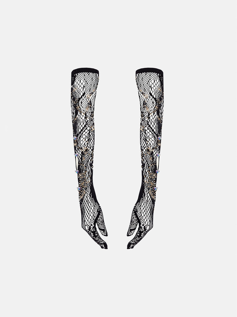 EXCLUSIVE GRACIE GLOVES JET BLACK 1