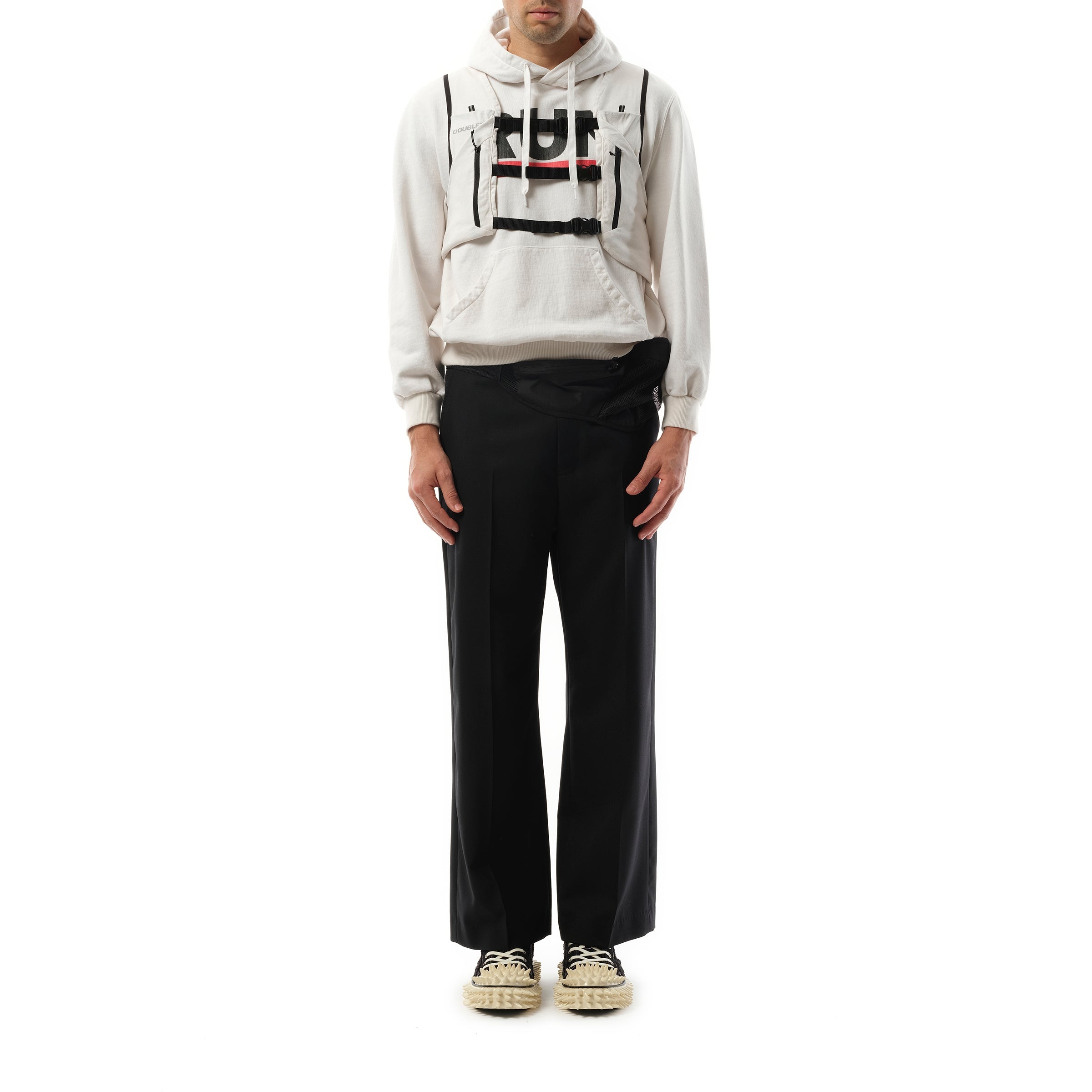 Trail Vest Hoodie in White - 4