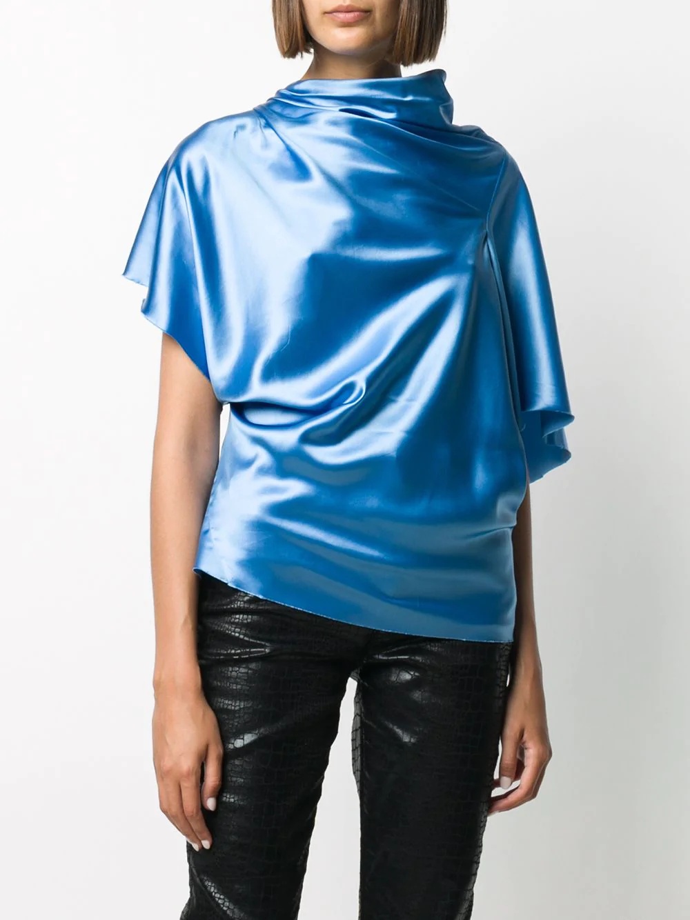 asymmetric satin top - 3