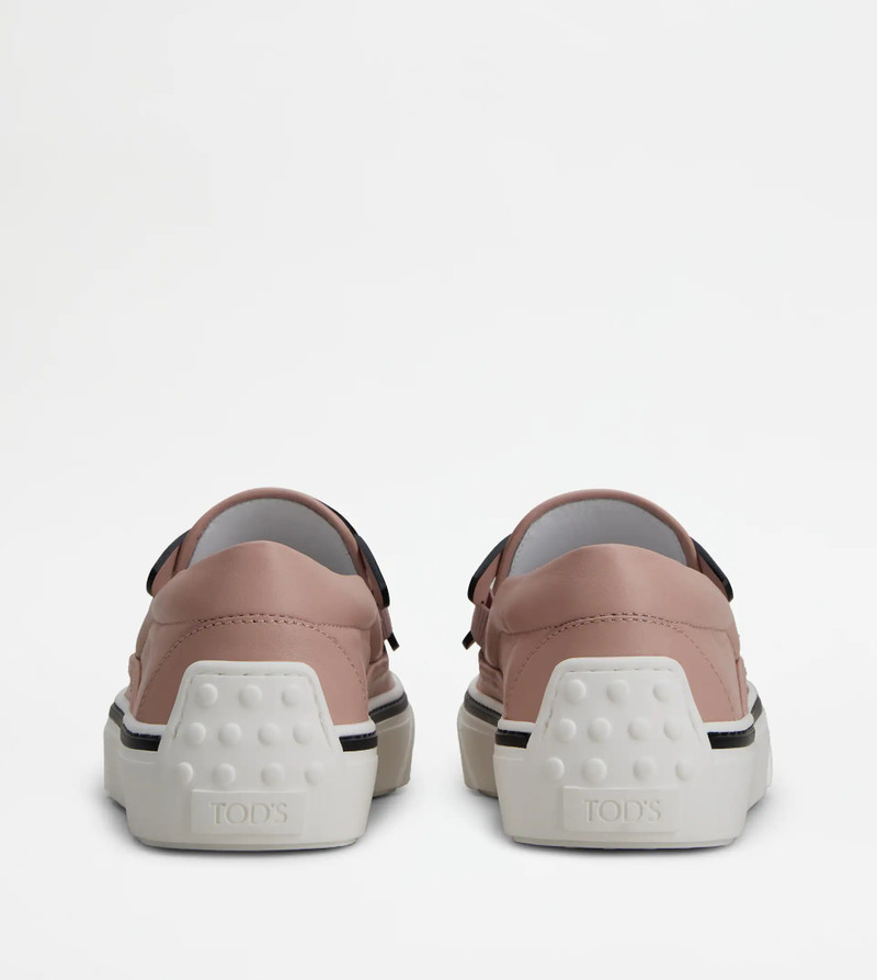 Tod's TOD'S SLIP ON SHOES IN LEATHER - VIOLET outlook
