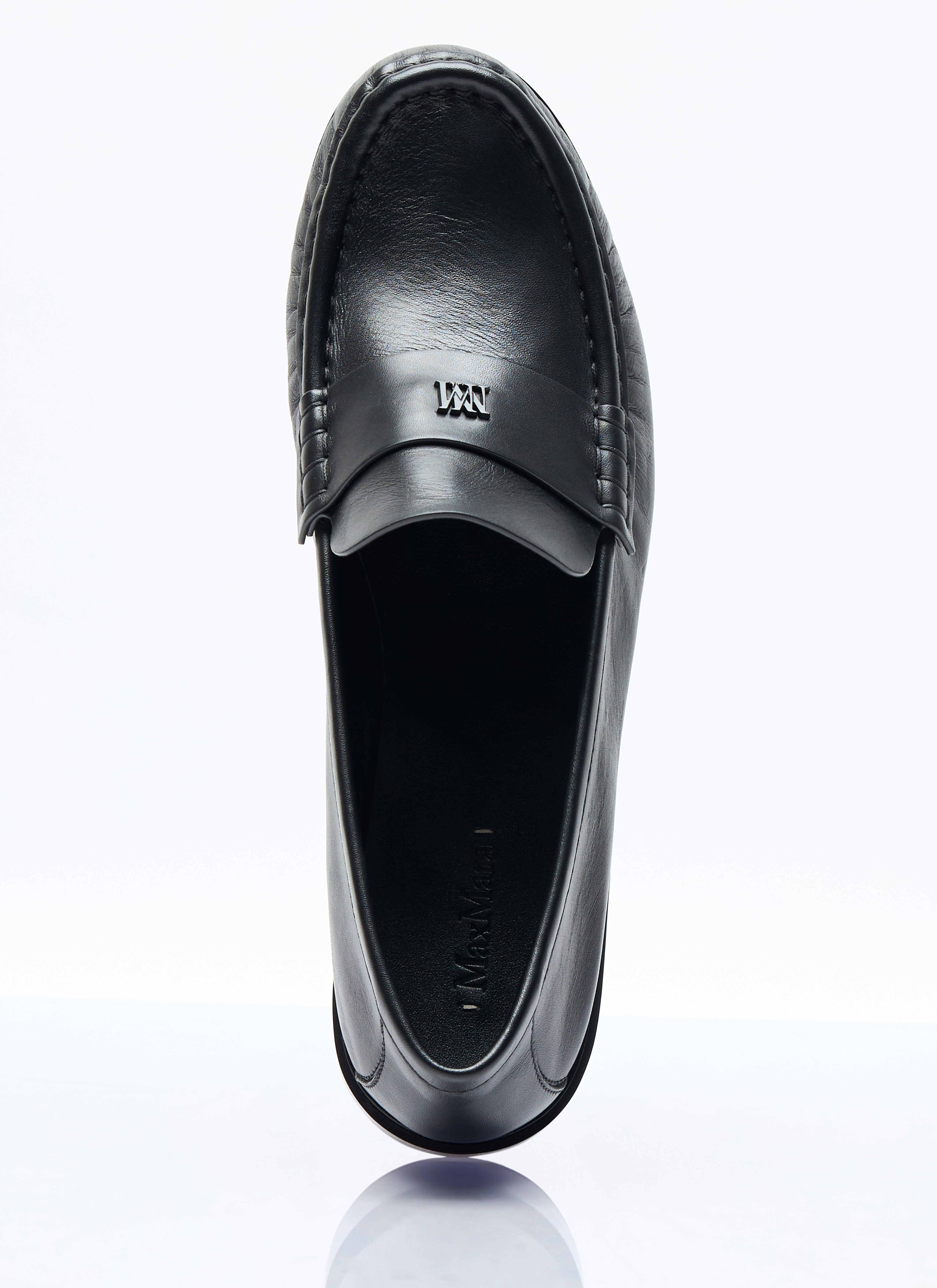 Max Mara Women Logo Plaque Leather Loafers - 7