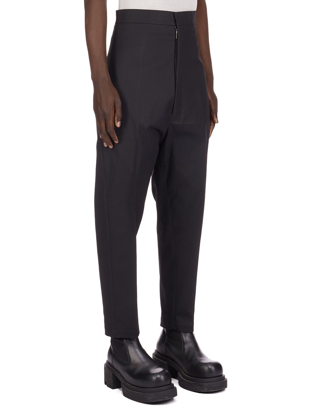Rick Owens Black Dirt Cooper Trousers | REVERSIBLE