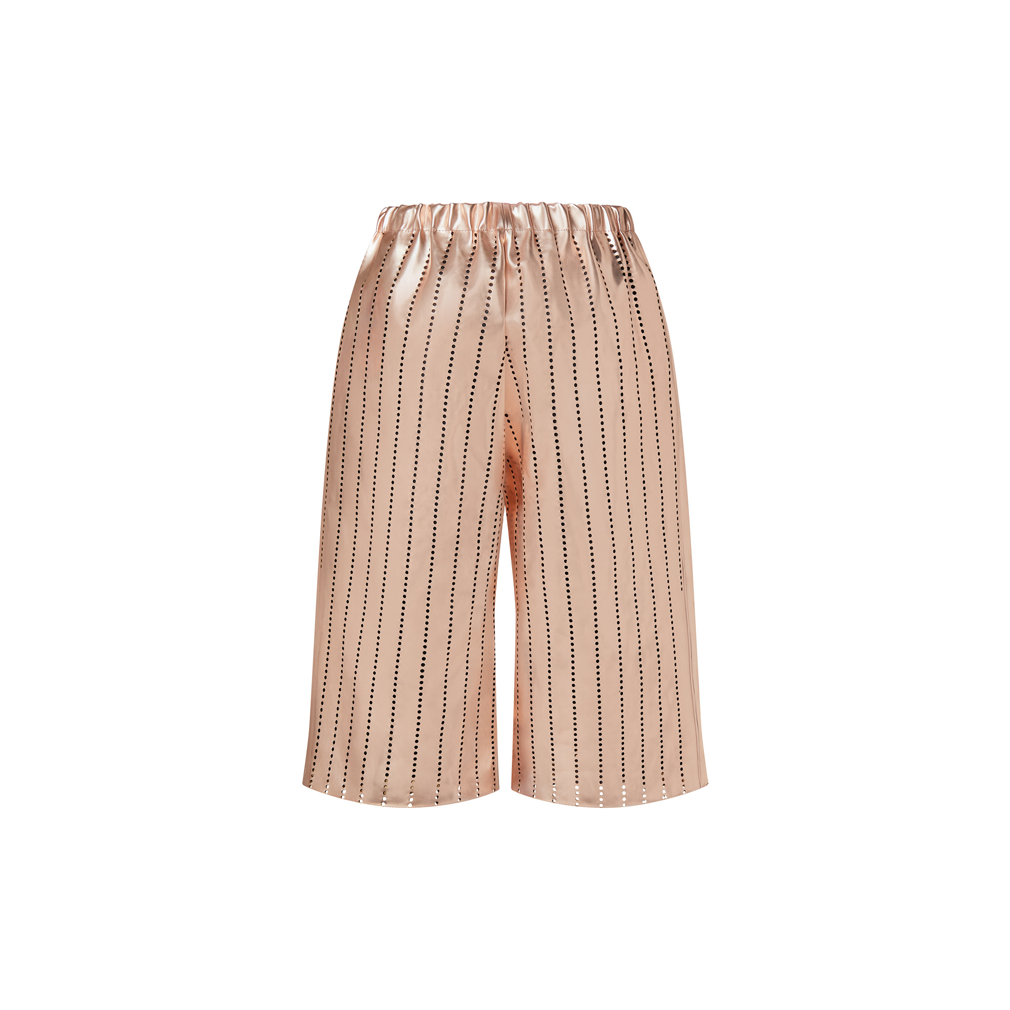 Perforated Metallized Bermuda Shorts - 3