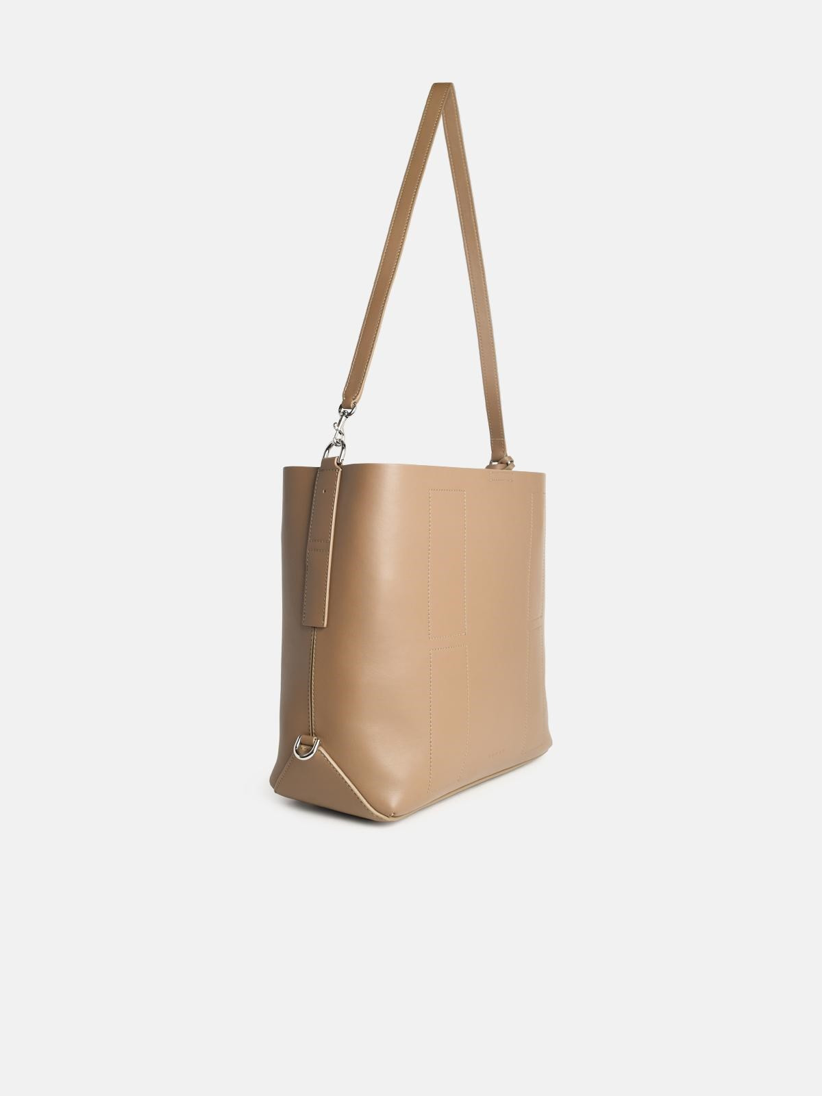 DOVE GREY LEATHER BAG - 2