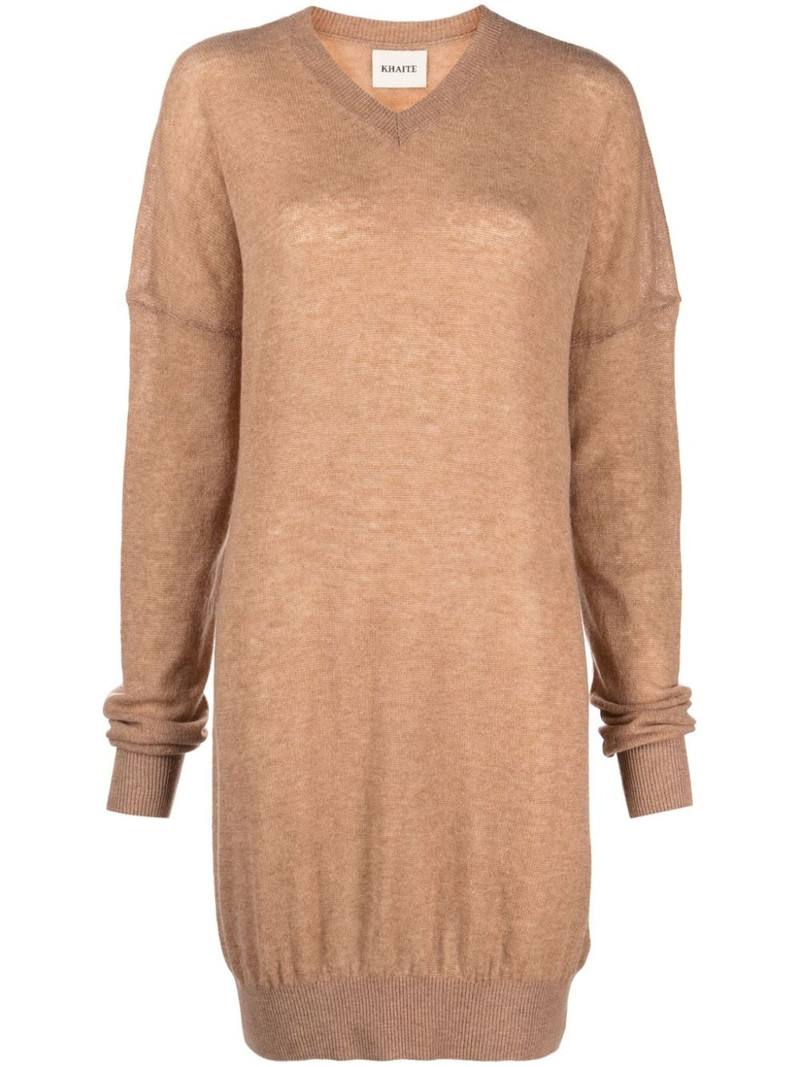fine-knit V-neck jumper 1
