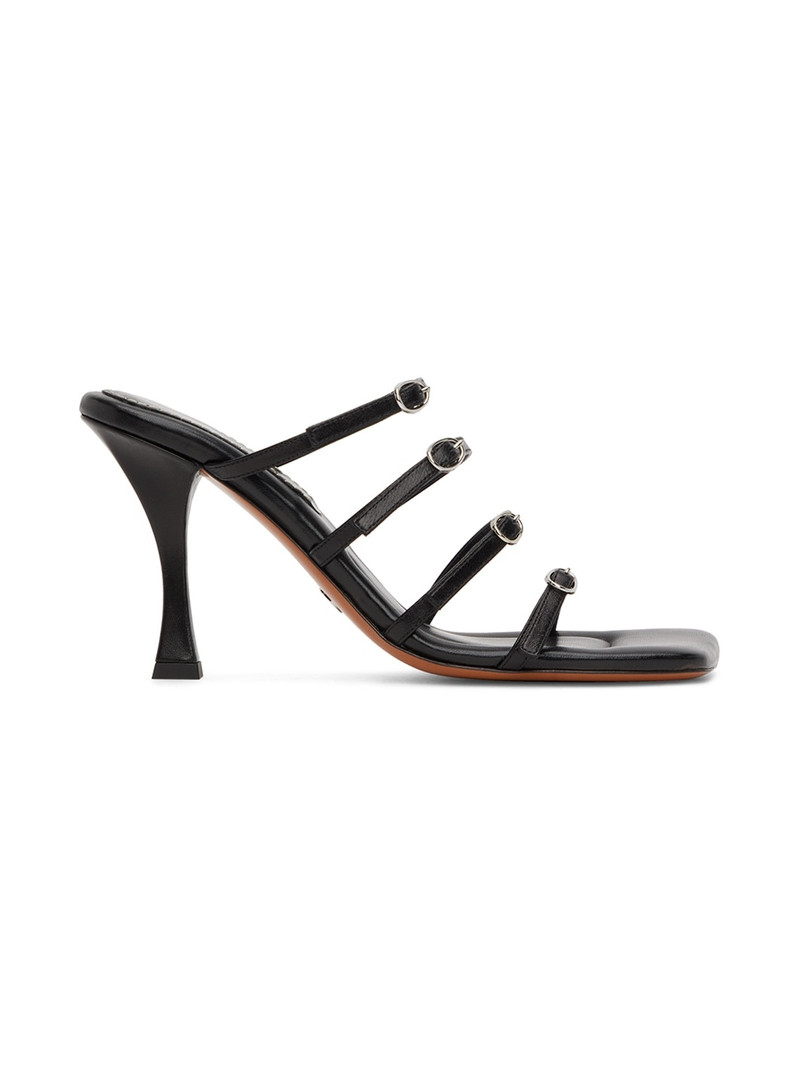Black Square Sandals 1