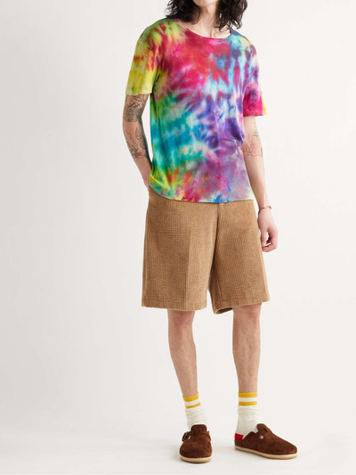 The Elder Statesman Paper Rainbow Tie-Dyed Cotton and Cashmere-Blend T-Shirt outlook