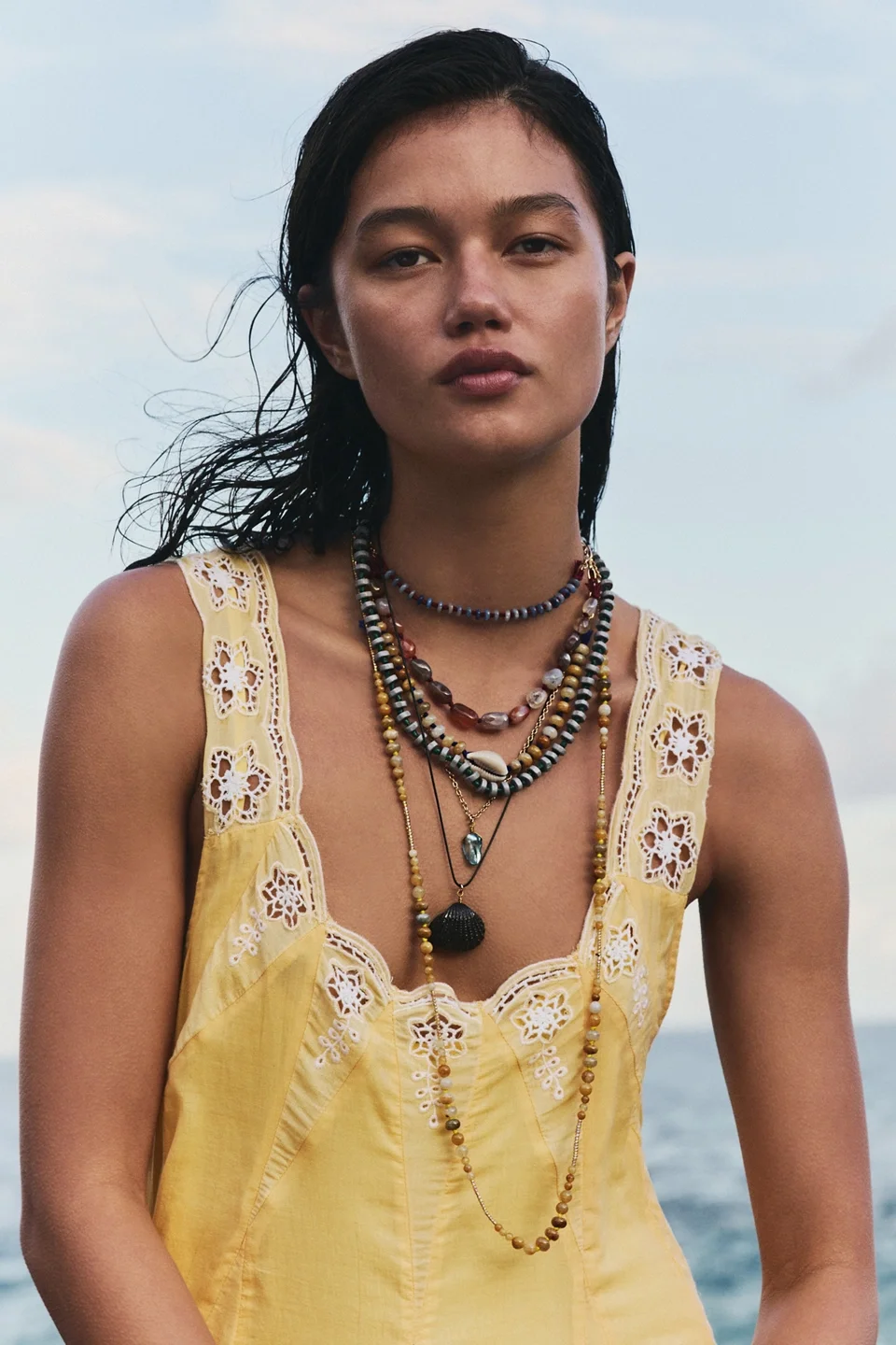 Hettie Semiprecious Strand Necklace - 1