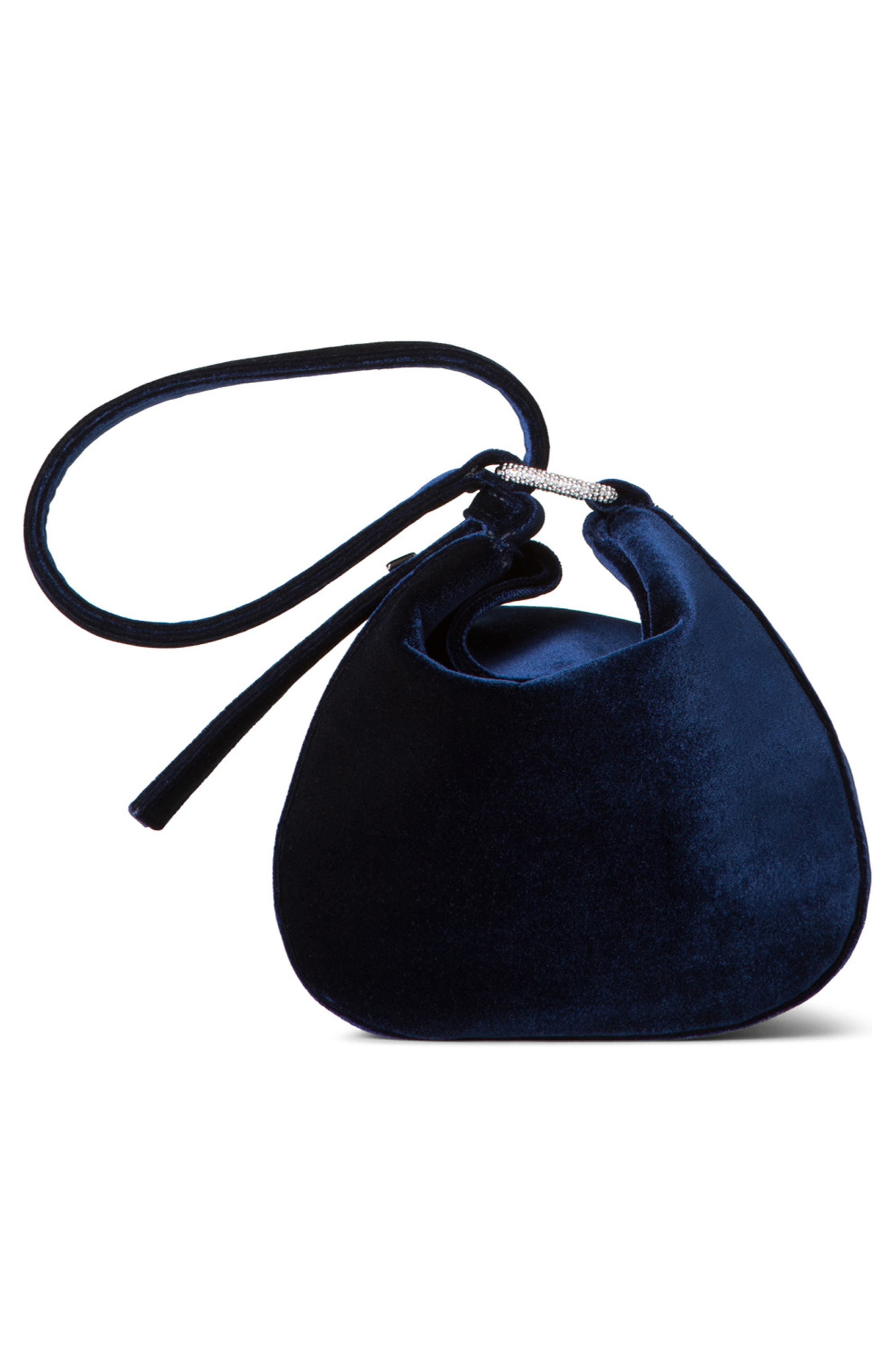 Akris Mini Anna Velvet Hobo Bag in 078 Denim at Nordstrom - 2