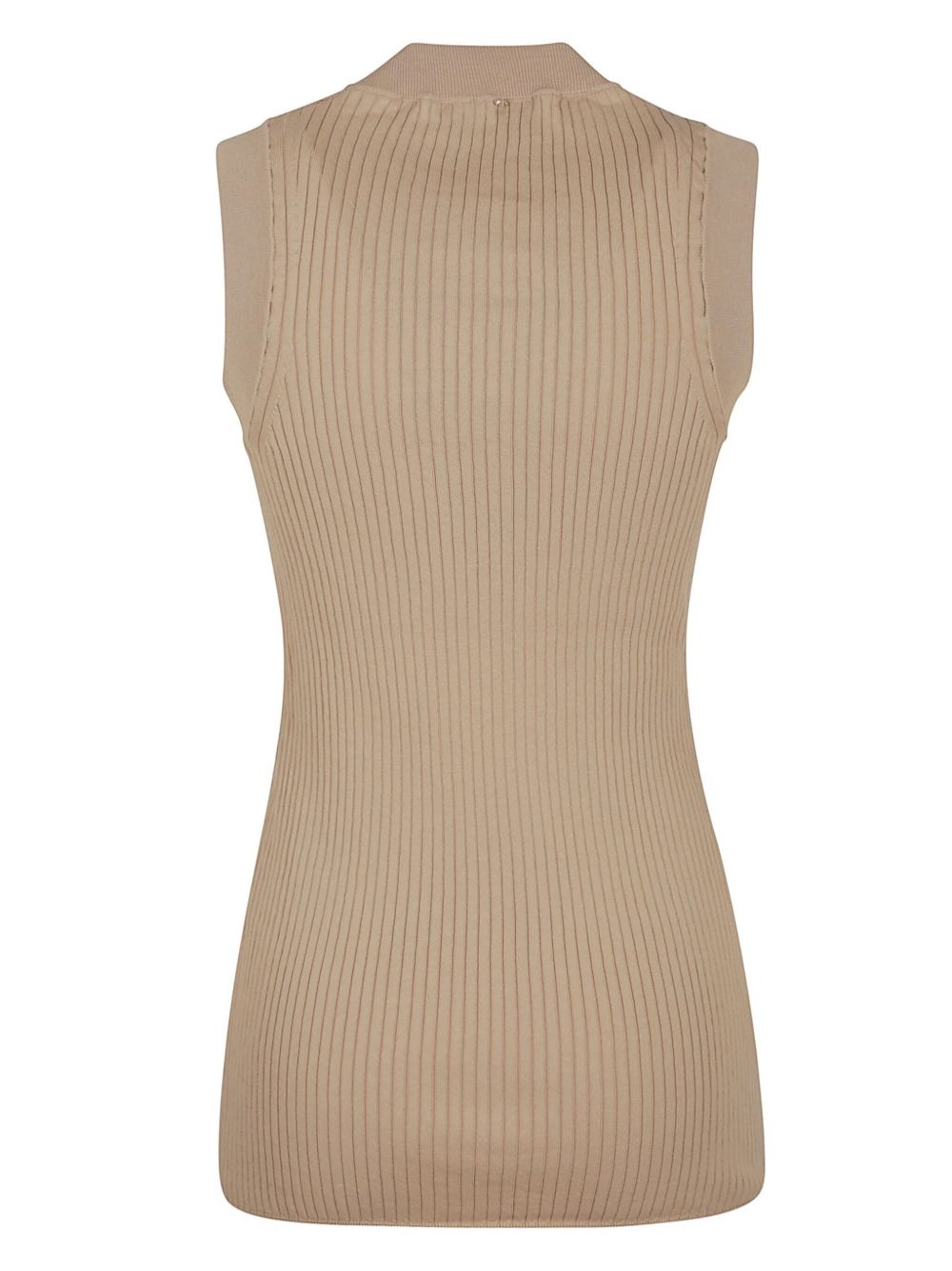 ribbed sleeveless top - 2