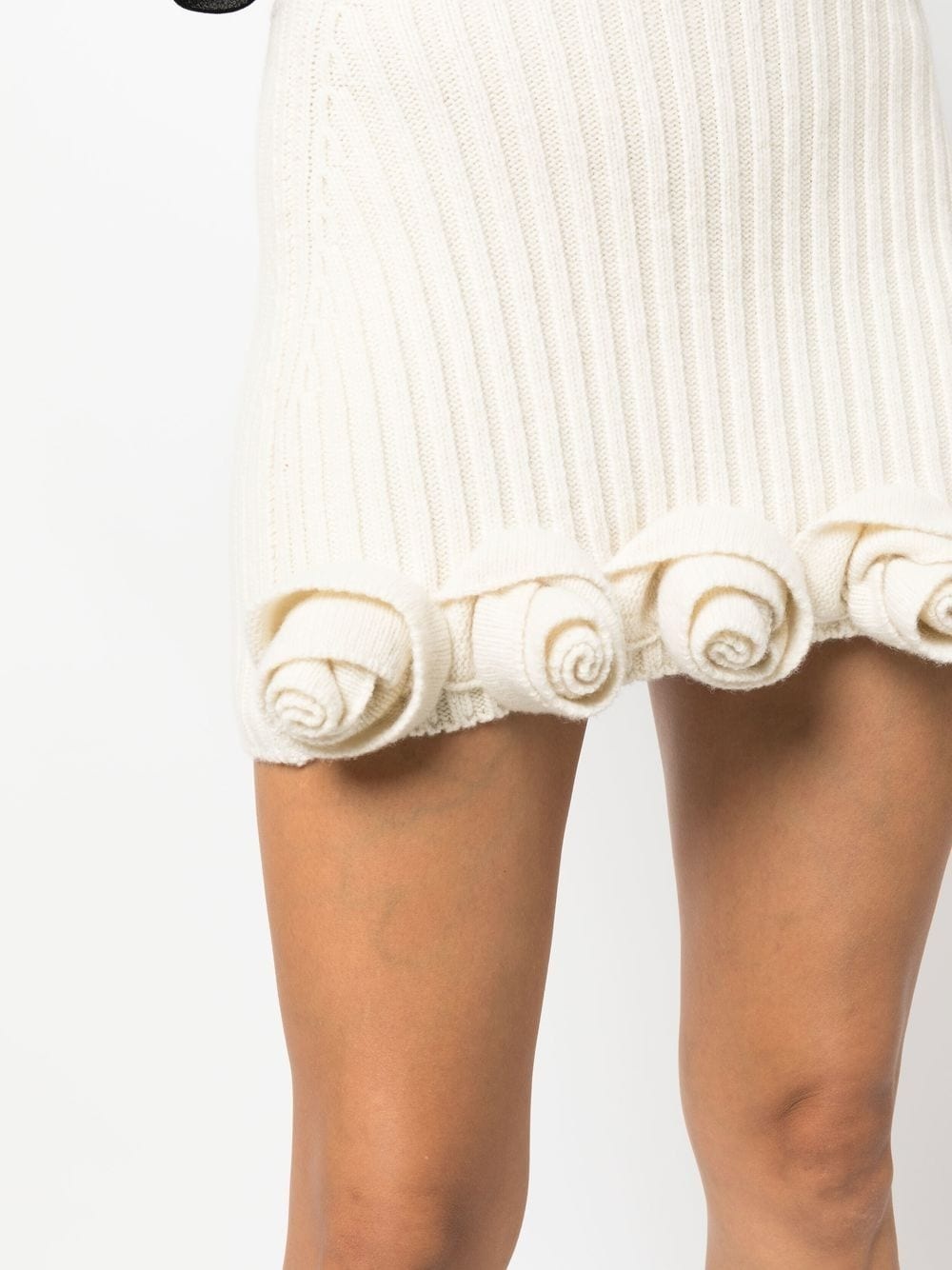 floral-appliquÃ© wool mini skirt - 5