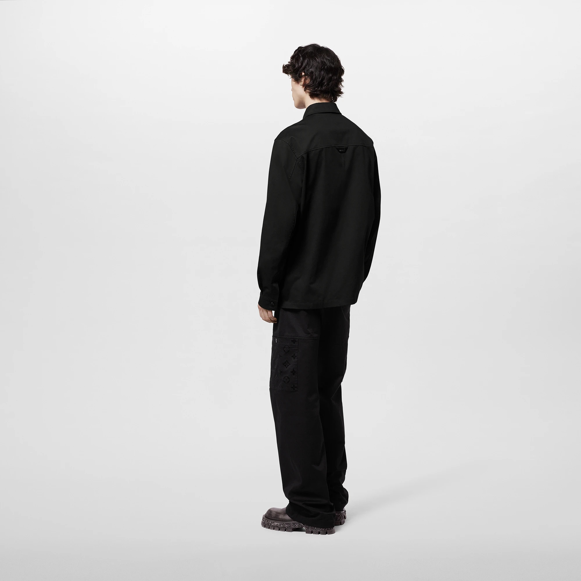 Flocked Casual Cotton Overshirt - 3