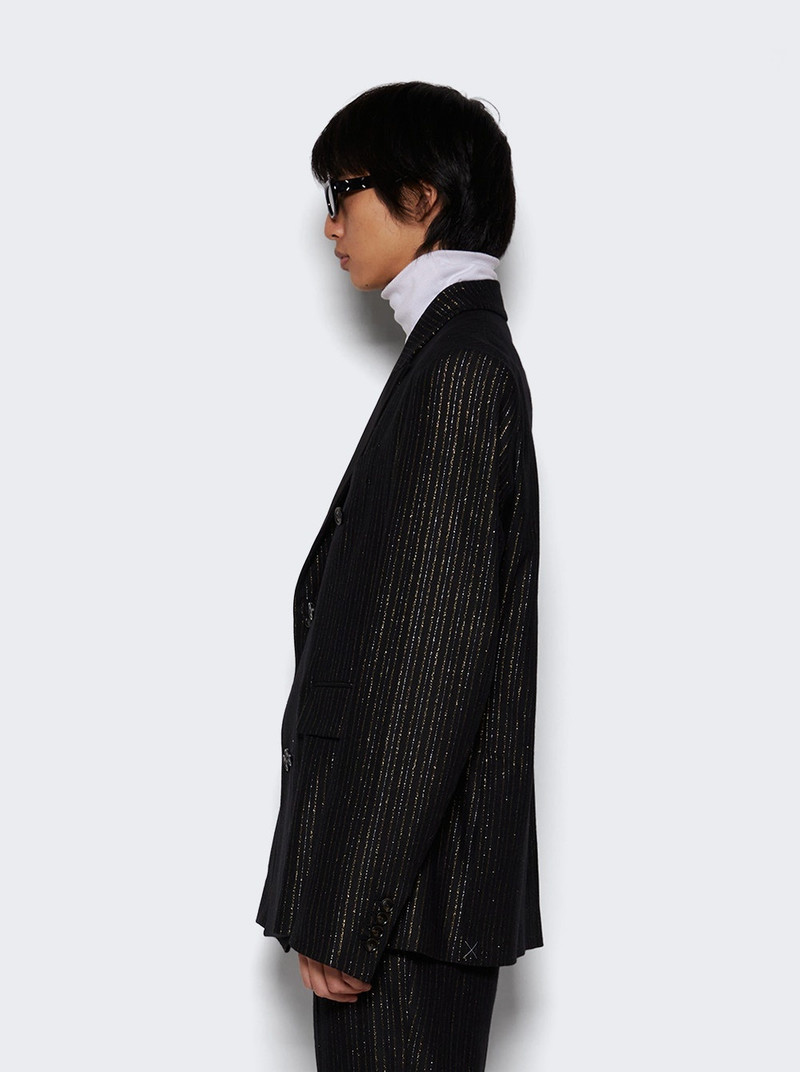 Pinstripe Blazer Black 4
