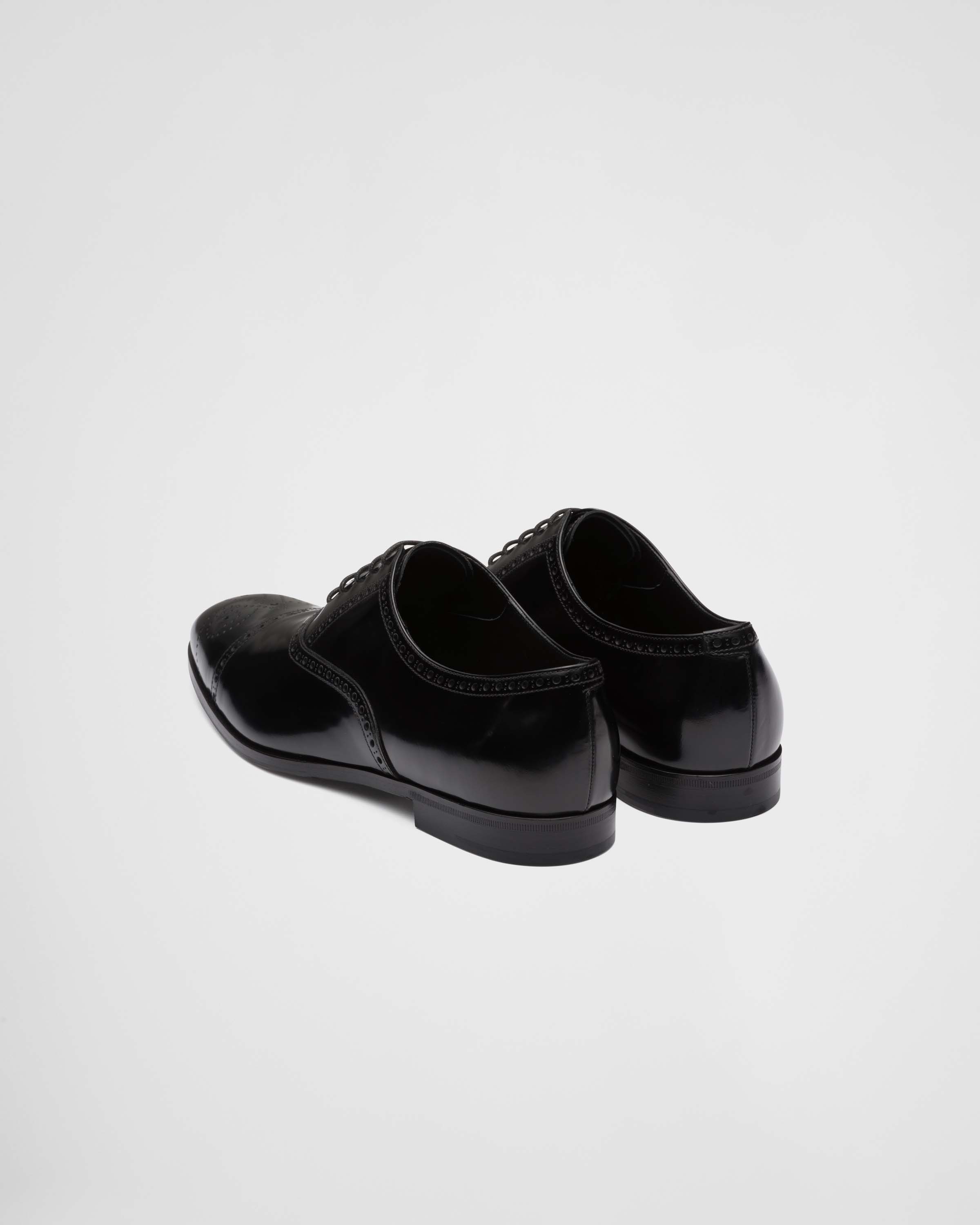 Brushed Leather Oxford Brogue Shoes - 5