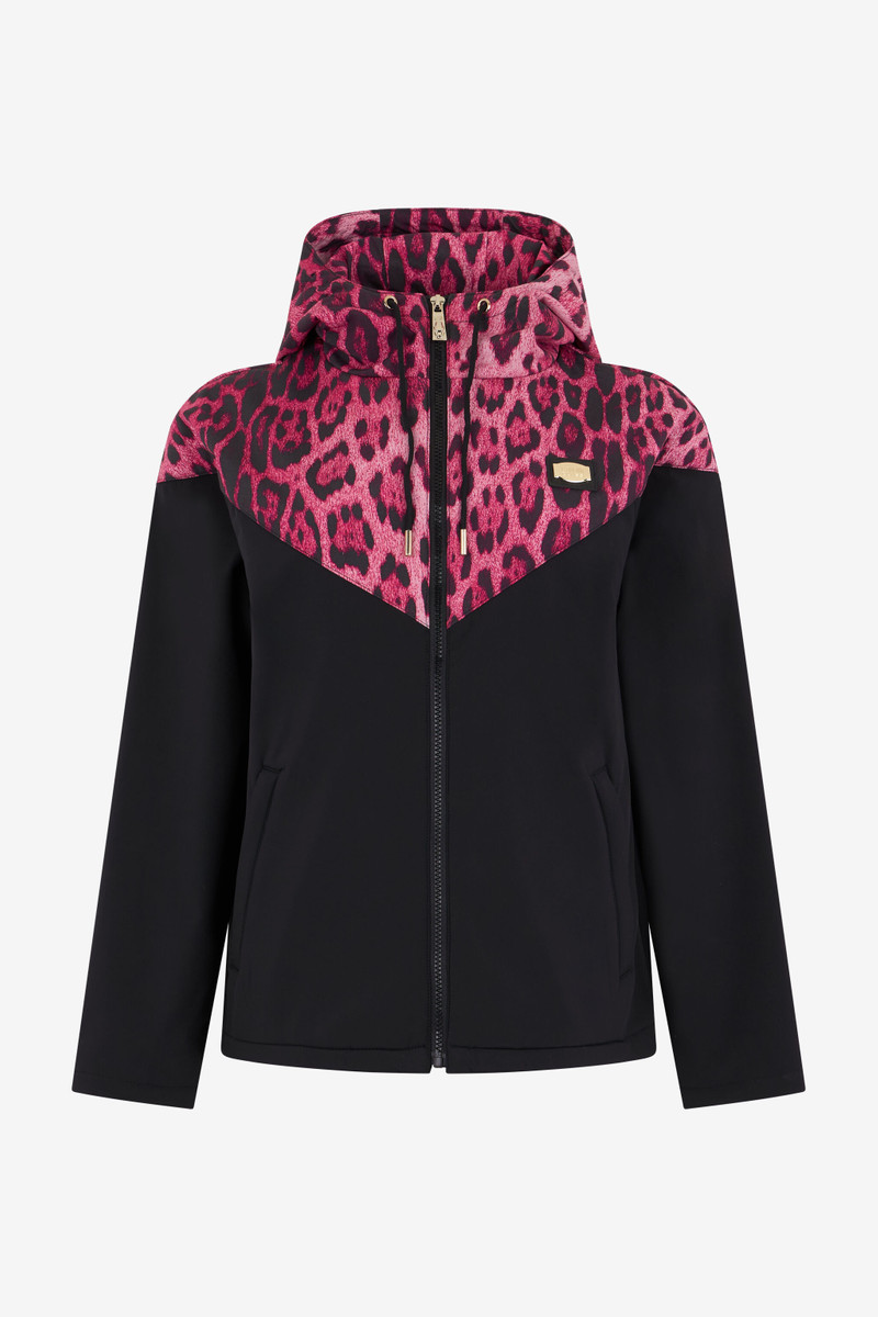 Hooded Bomber Jacket in Leopard Print 1