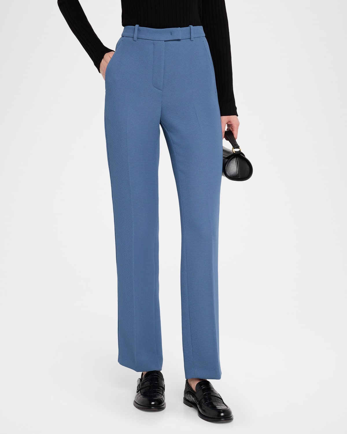 Cropped Slim-Fit Pique Trousers - 4