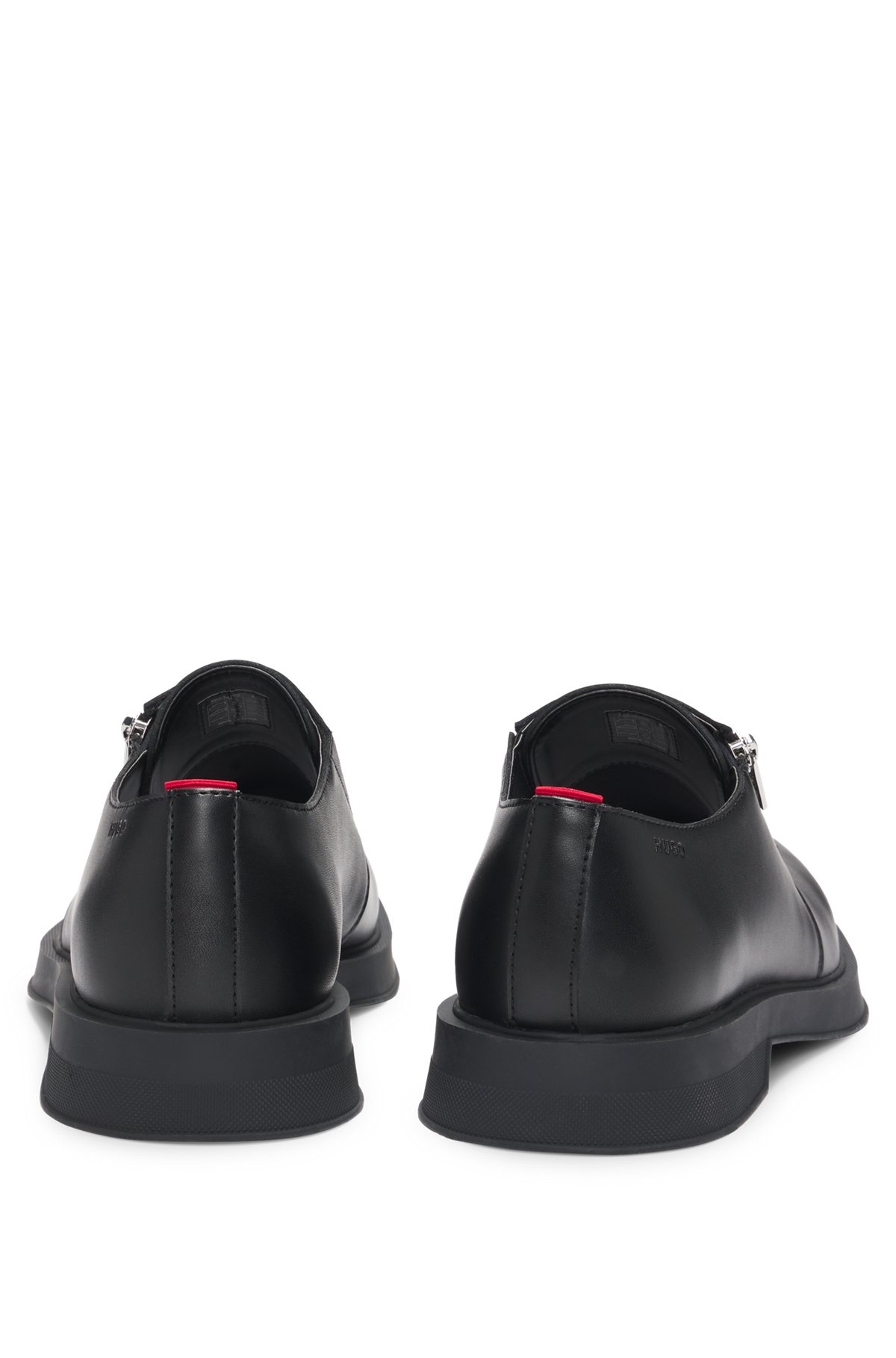 LEATHER MONK SHOES WITH QUARTER ZIP - 5