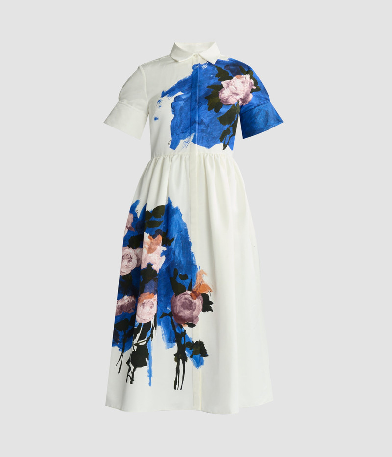 Erdem SHORT SLEEVE MIDI SHIRT DRESS outlook