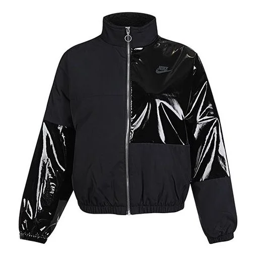 (WMNS) Nike Sportswear Icon Clash Synthetic-Fill Colorblock Casual Training Jacket Black CZ1871-010 - 1