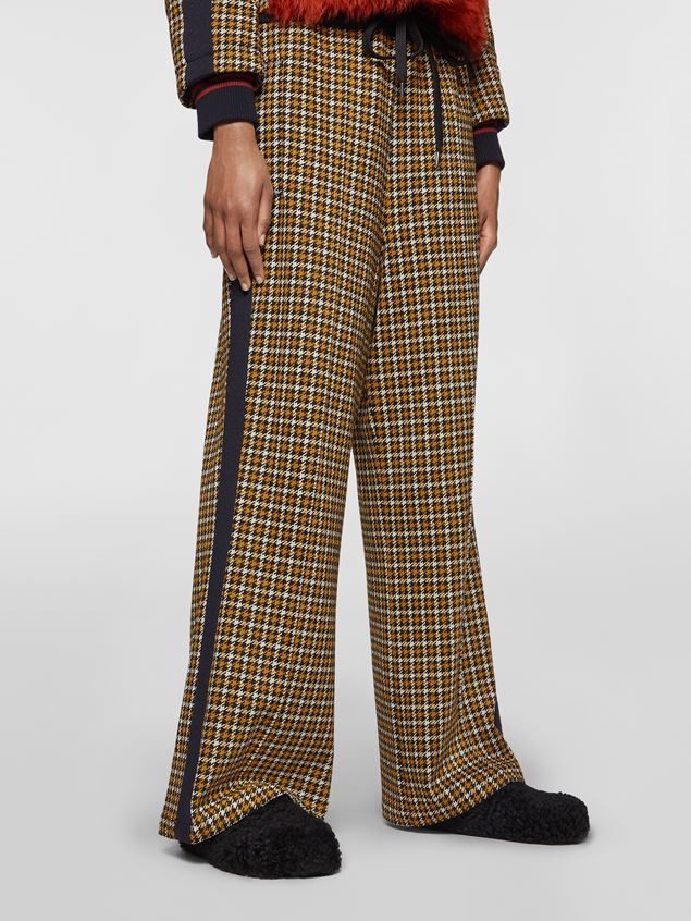 JACQUARD SWEATSHIRT TROUSERS WITH SIDE BANDS IN CONTRASTING COLOUR - 4