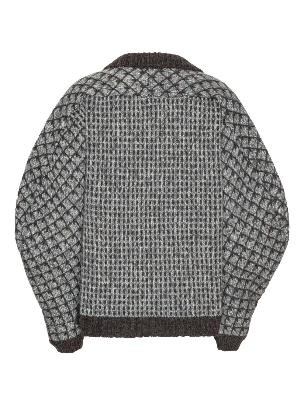 diamond-pattern cardigan - 2