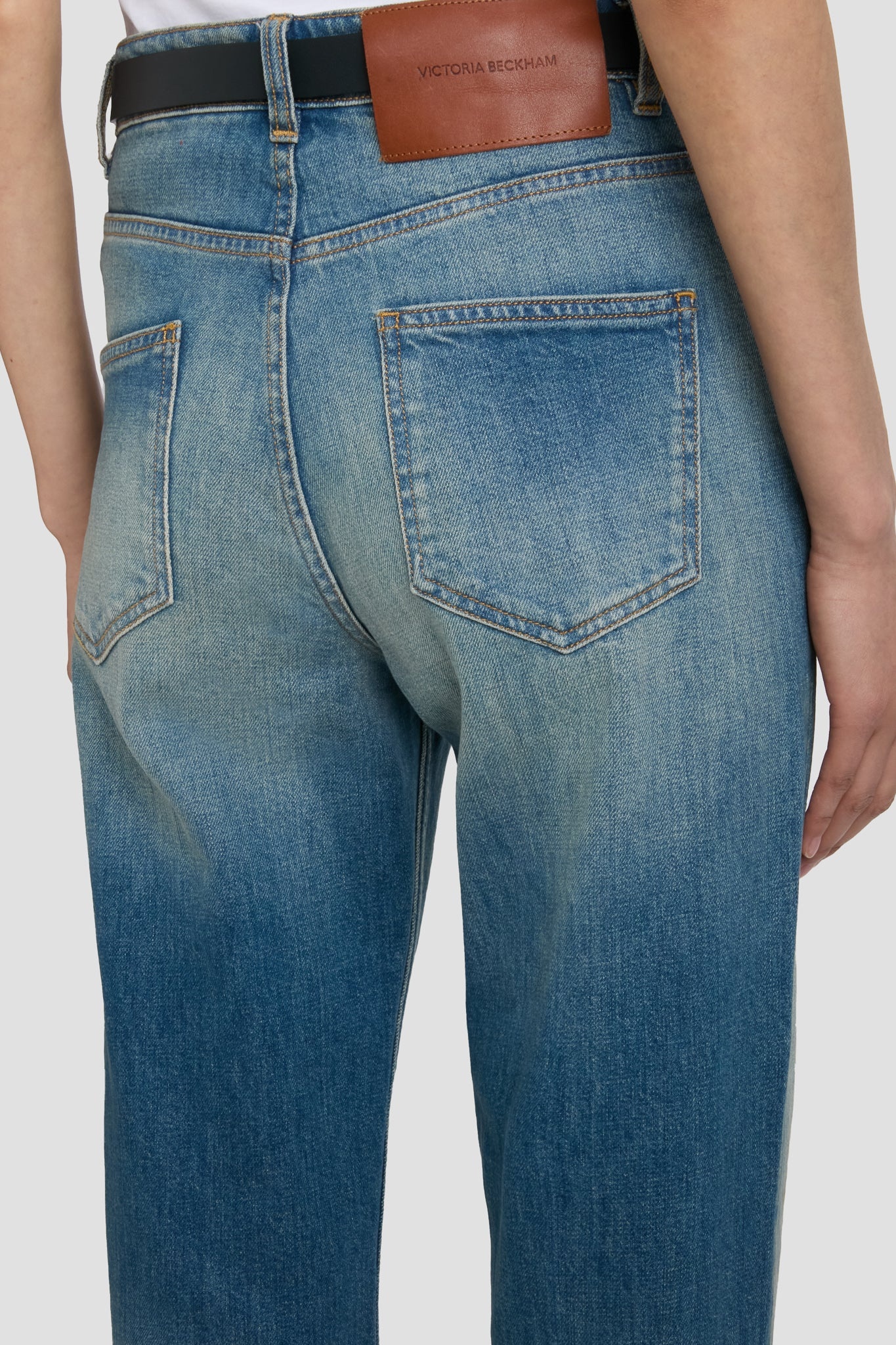 Julia High Waisted Jean In Washed Blue - 5