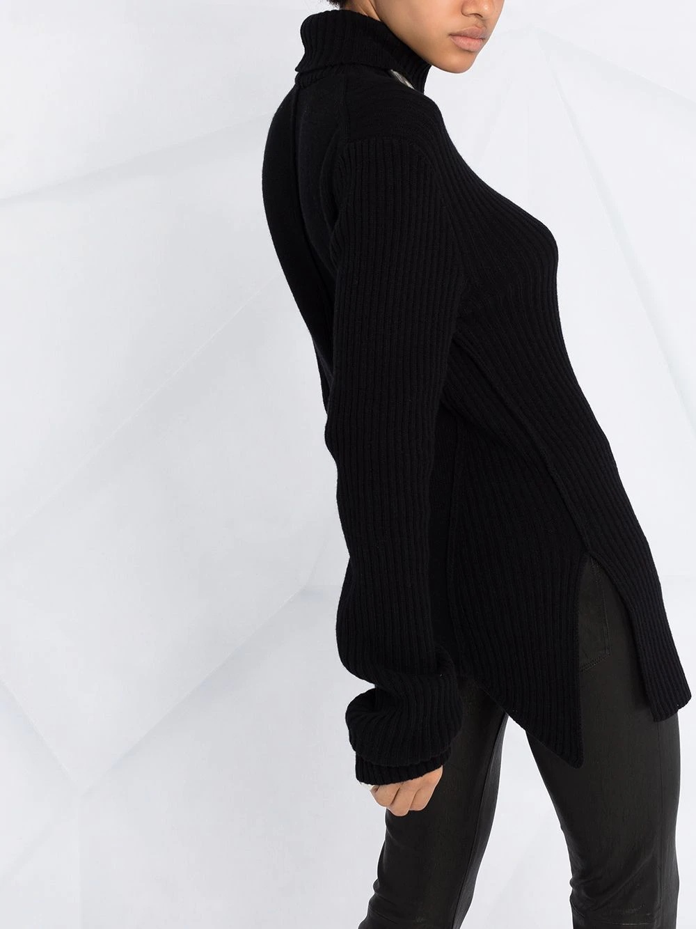 high neck knitted jumper - 3