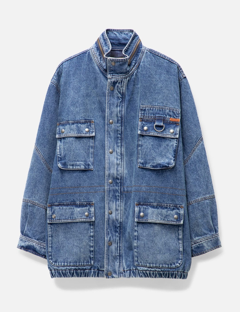 DENIM PARKA JACKET - 1