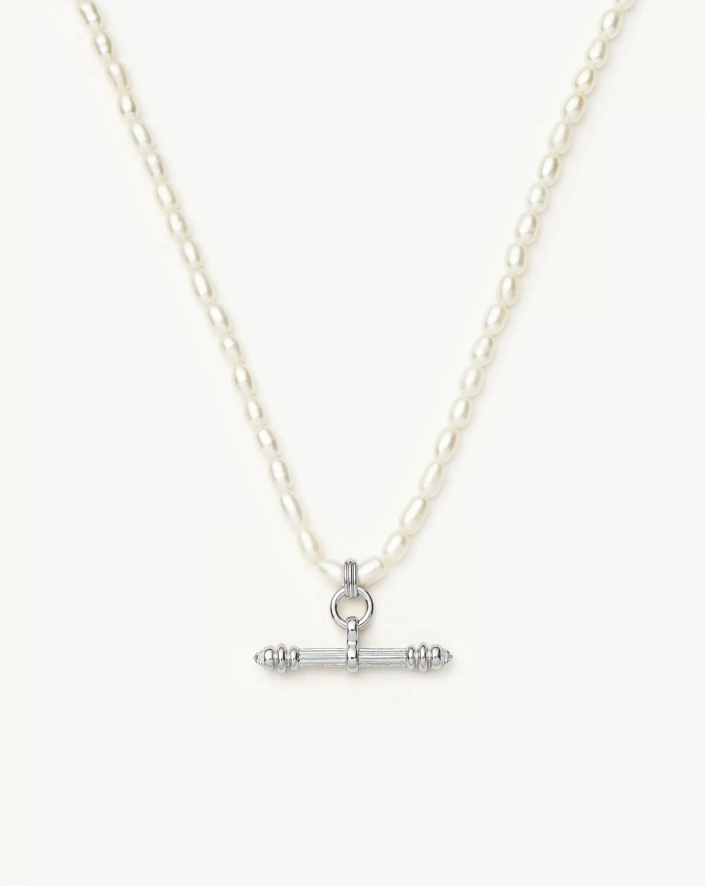 Harris Reed Pearl T-Bar Necklace - 1