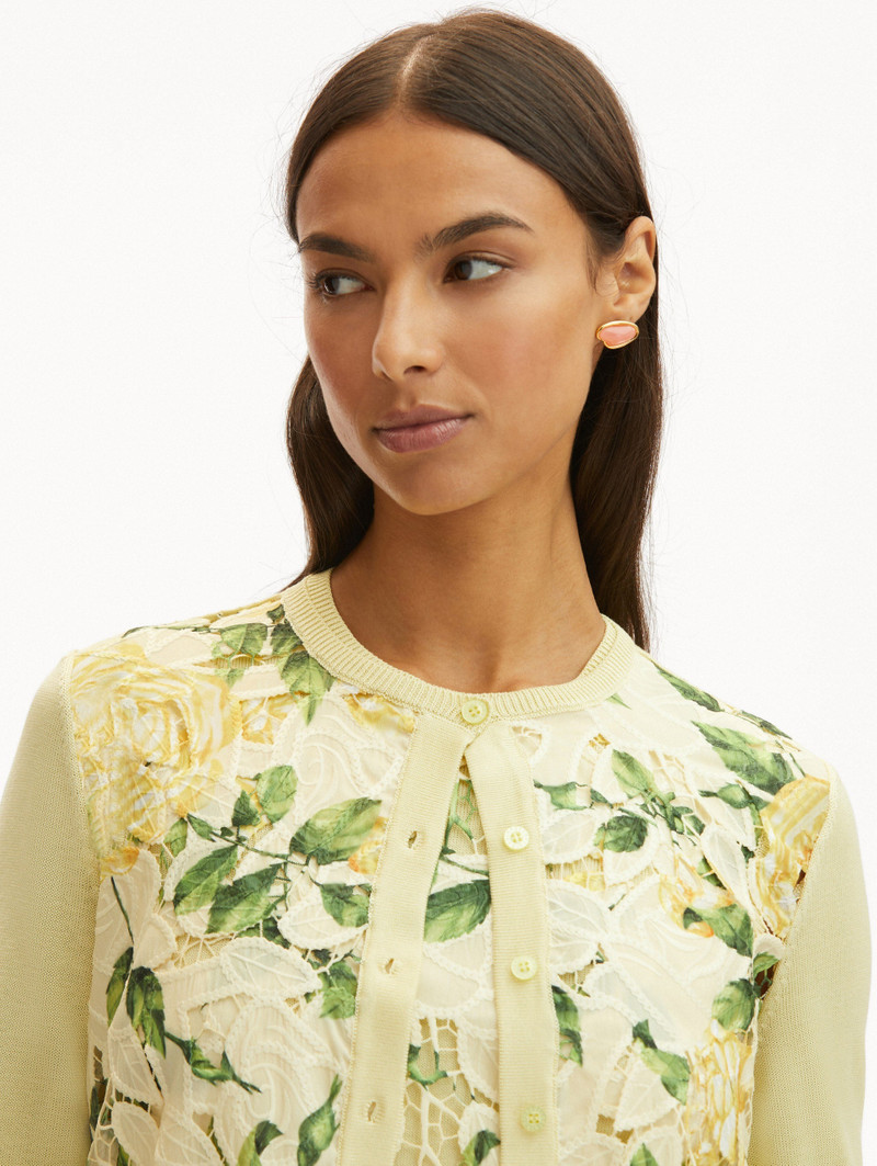 ENGLISH ROSE GUIPURE INSET CARDIGAN 6