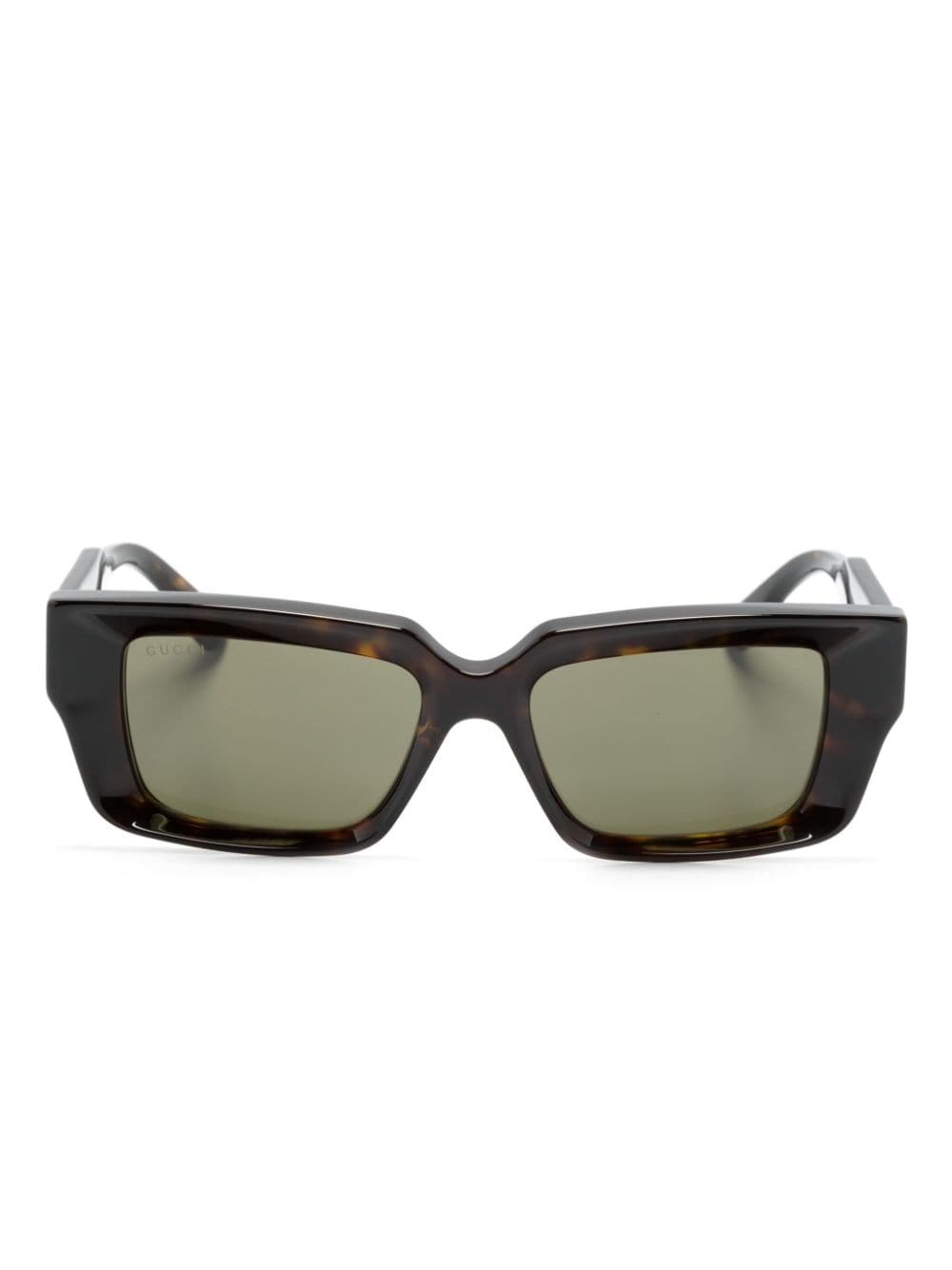 tortoiseshell rectangle-frame sunglasses - 1