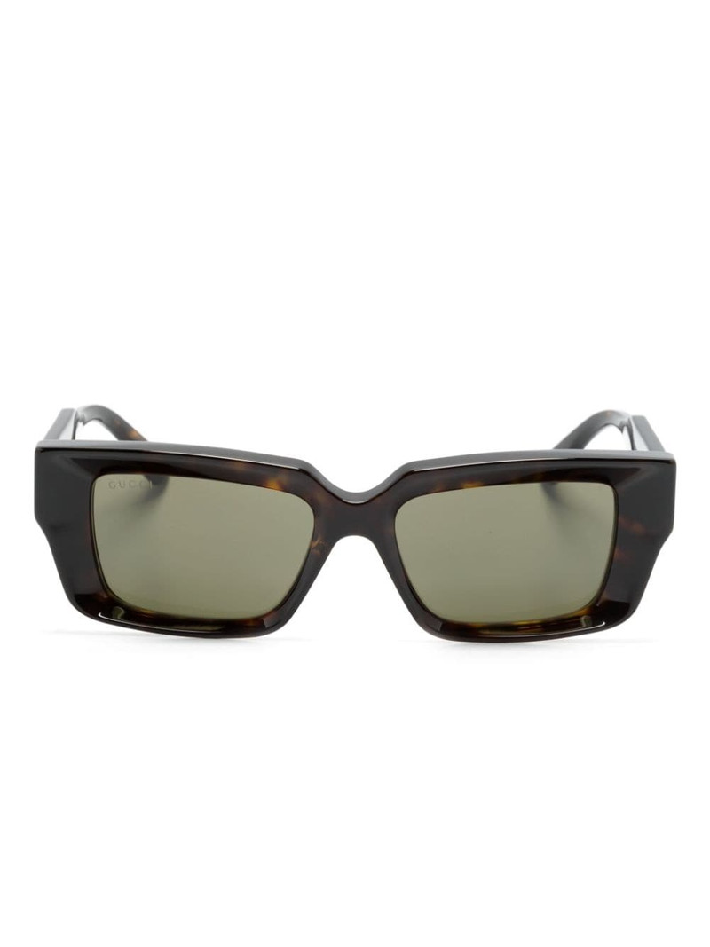 tortoiseshell 직사각형 프레임 선글라스 1