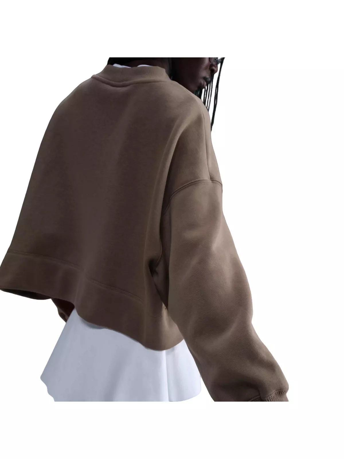 Women's Sportswear Phoenix Fleece Over-Oversized Graphic Cardigan-Brown - 2