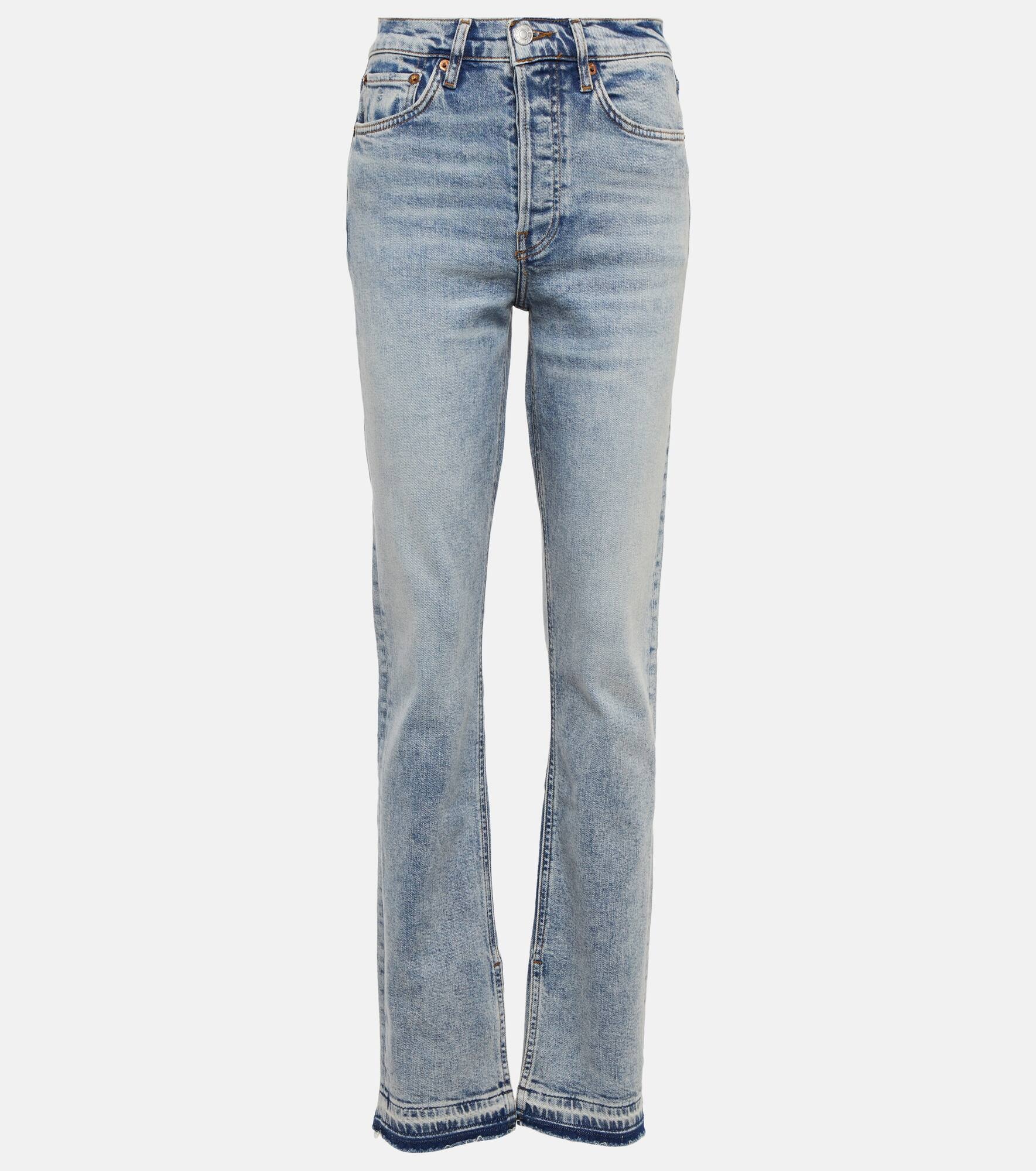 70s high-rise split-hem bootcut jeans - 1