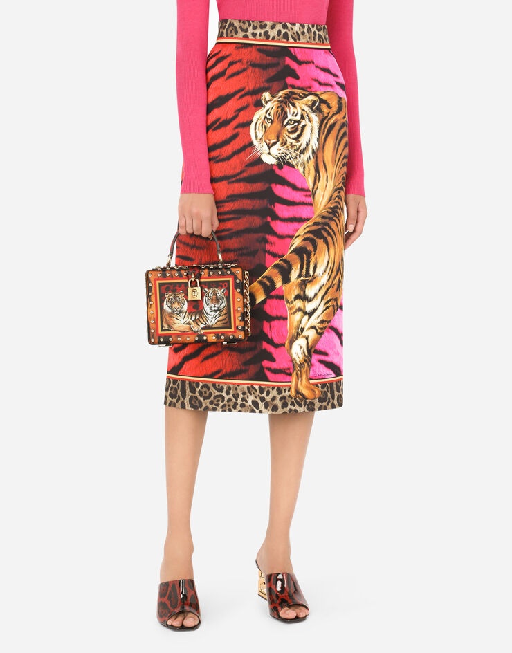 Tiger-print Dolce Box bag - 2