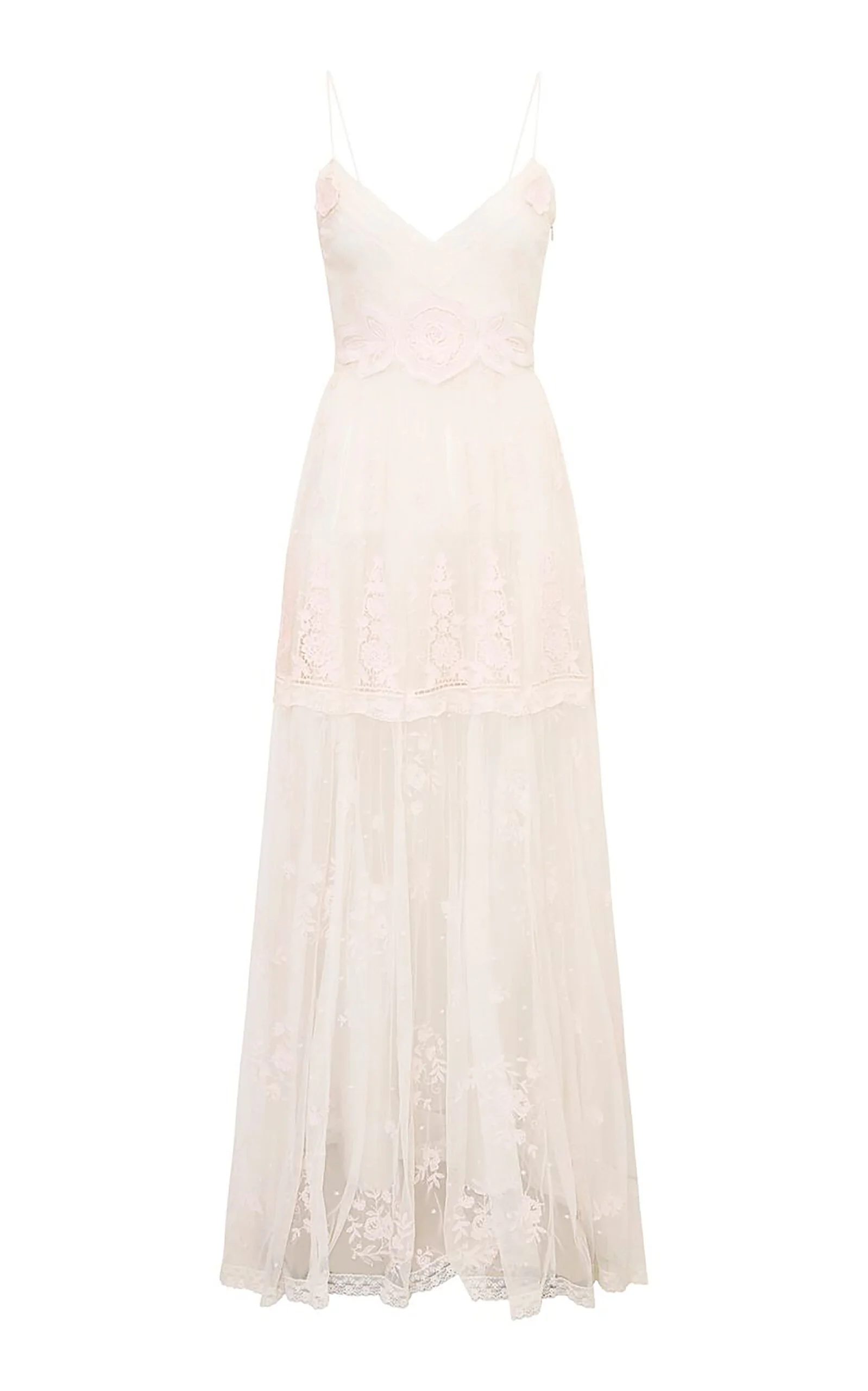 Valmy Embroidered Lace Dress white - 1