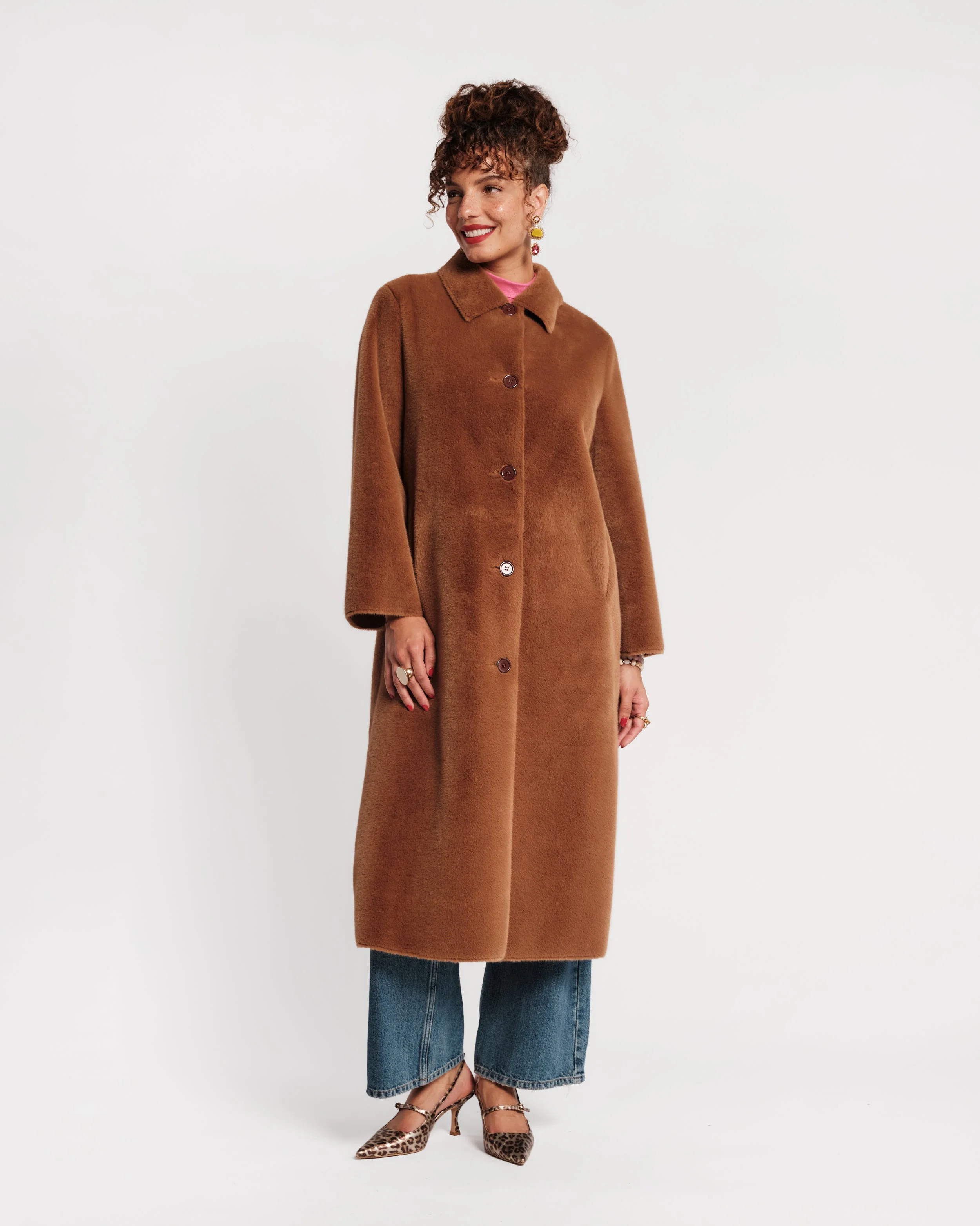 Paulette Faux Fur Coat - 1