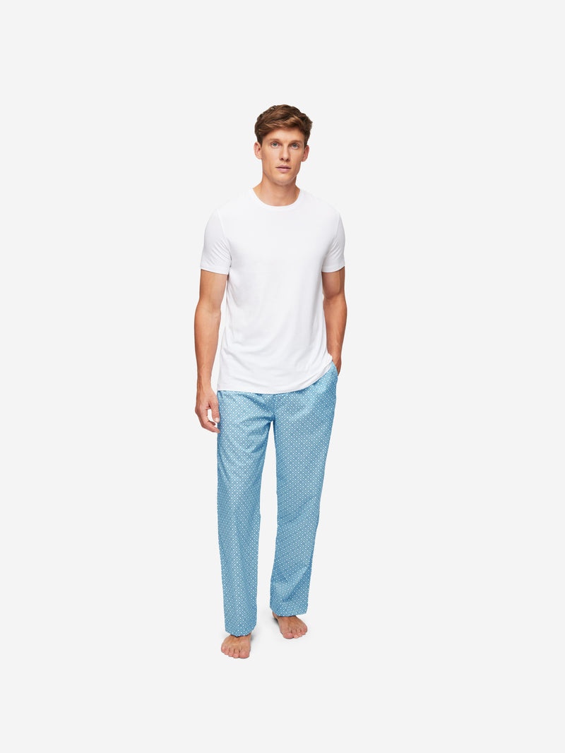 Men's Lounge Trousers Ledbury 56 Cotton Batiste Blue - 3