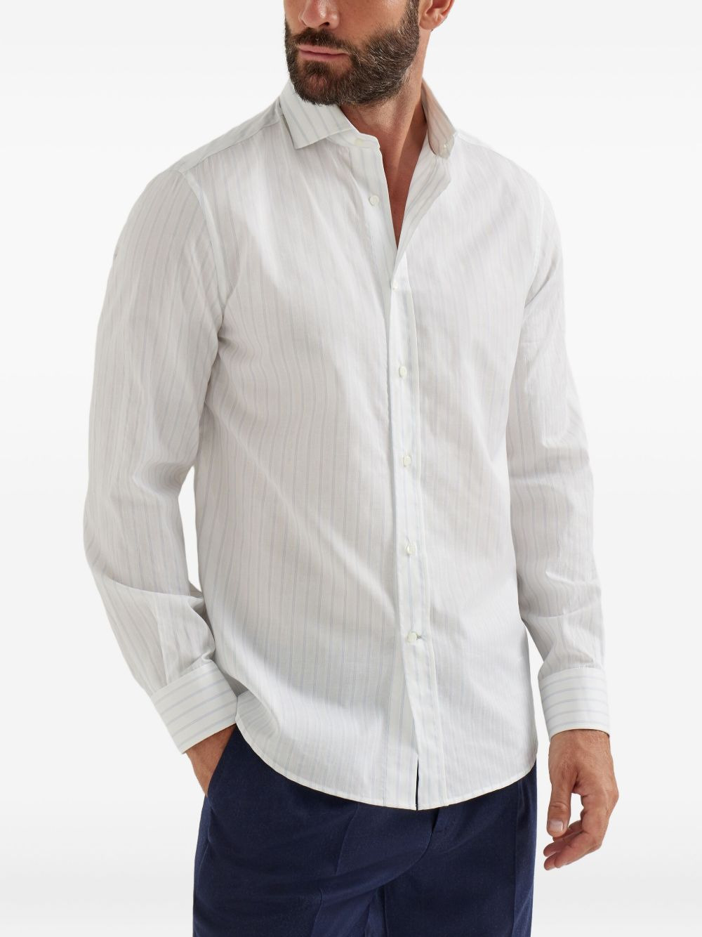 striped cotton shirt - 4